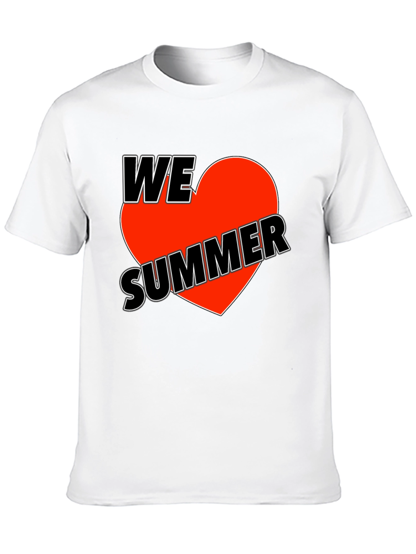 We Love Summer Graphic T-Shirt - Black
