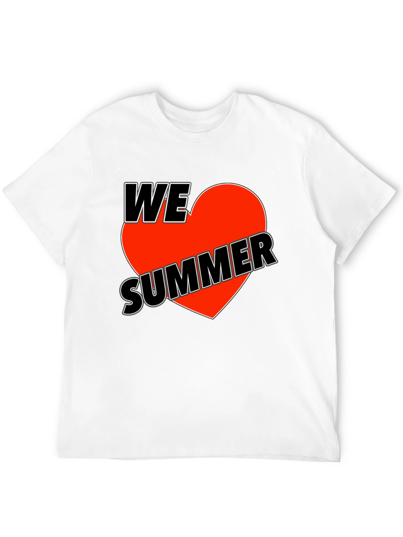 We Love Summer Graphic T-Shirt - Black