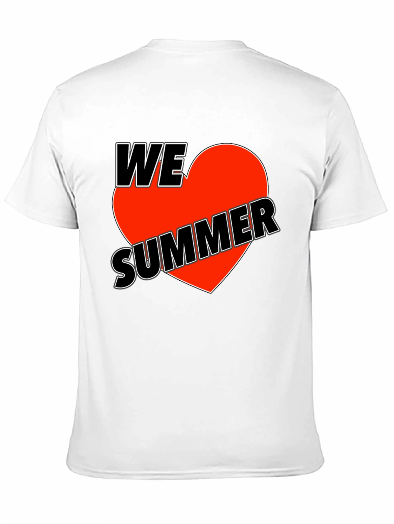 We Love Summer Graphic T-Shirt - Black