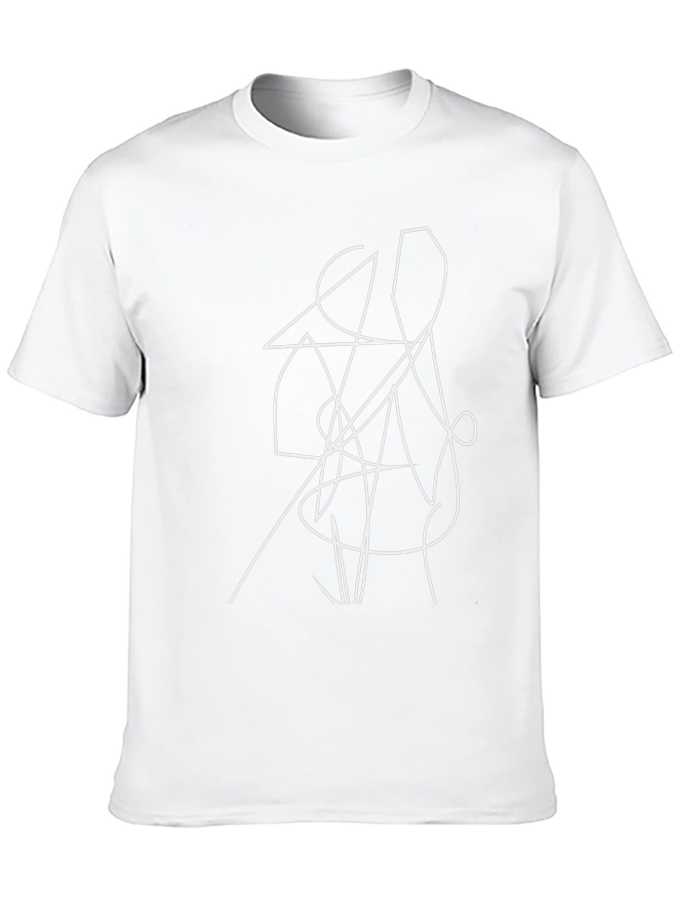 Abstract Line Art Graphic Tee - Modern Black T-Shirt