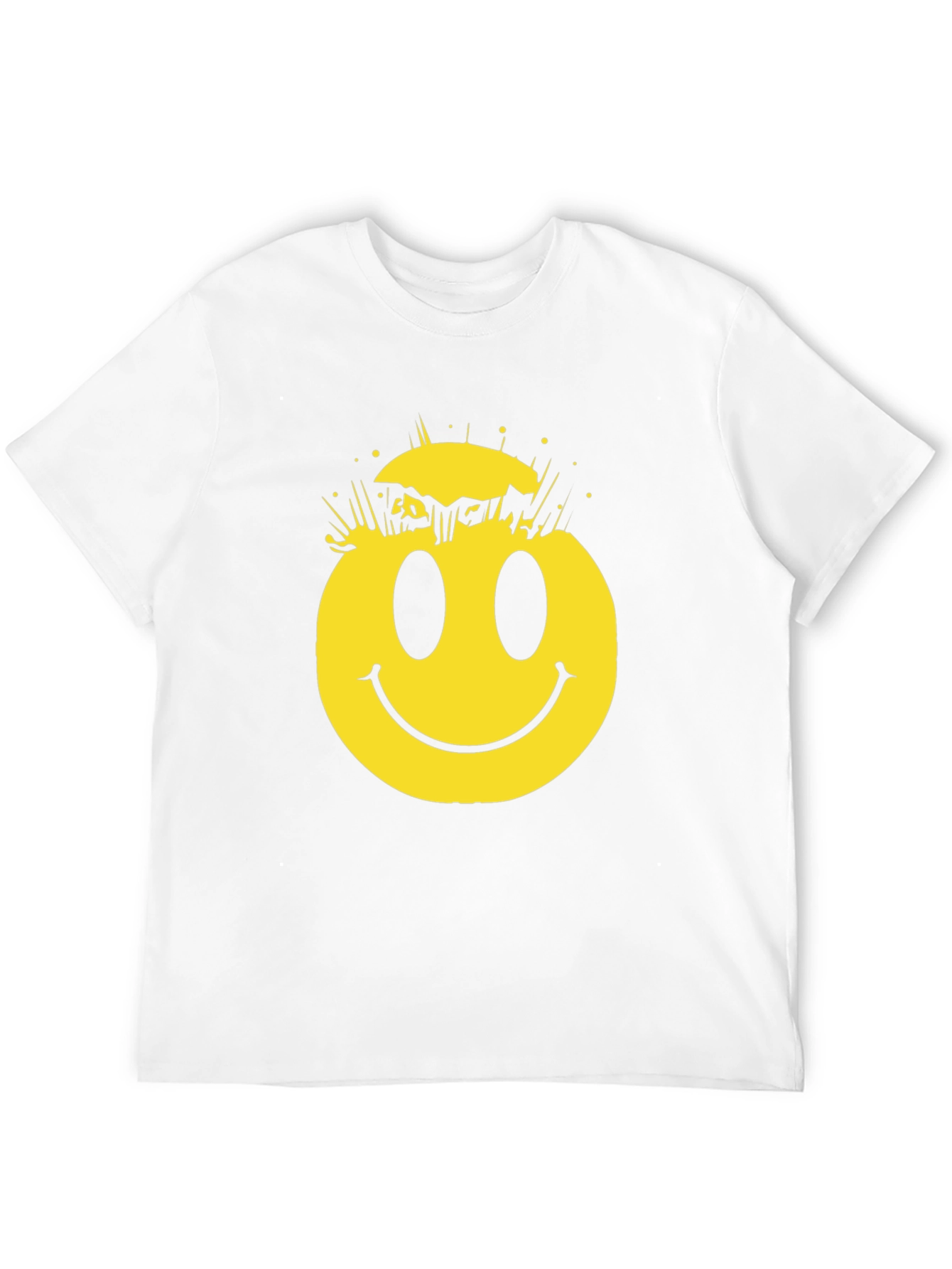 Cracked Smiley Face Graphic T-Shirt