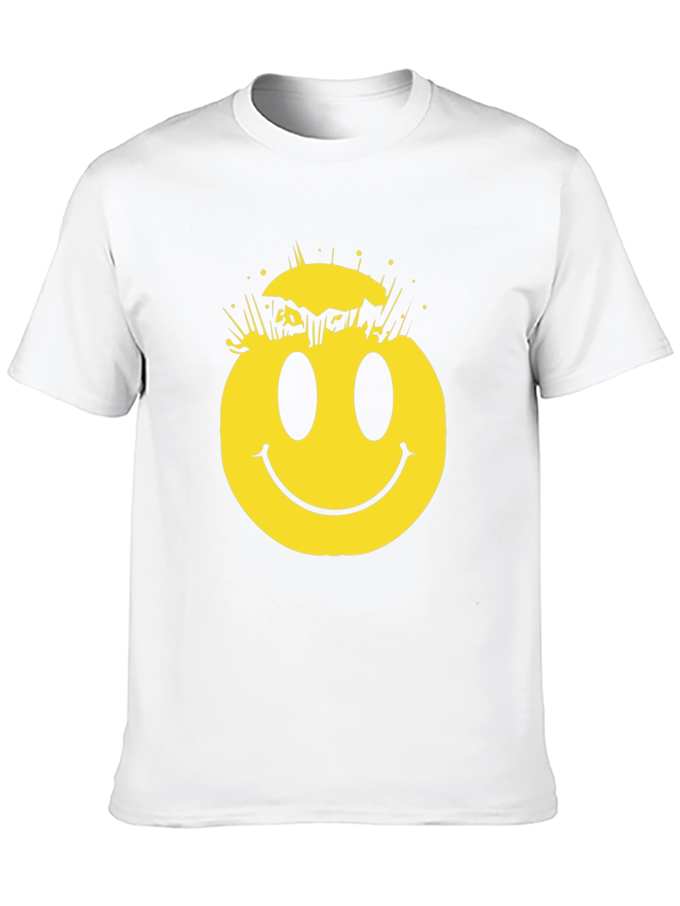 Cracked Smiley Face Graphic T-Shirt