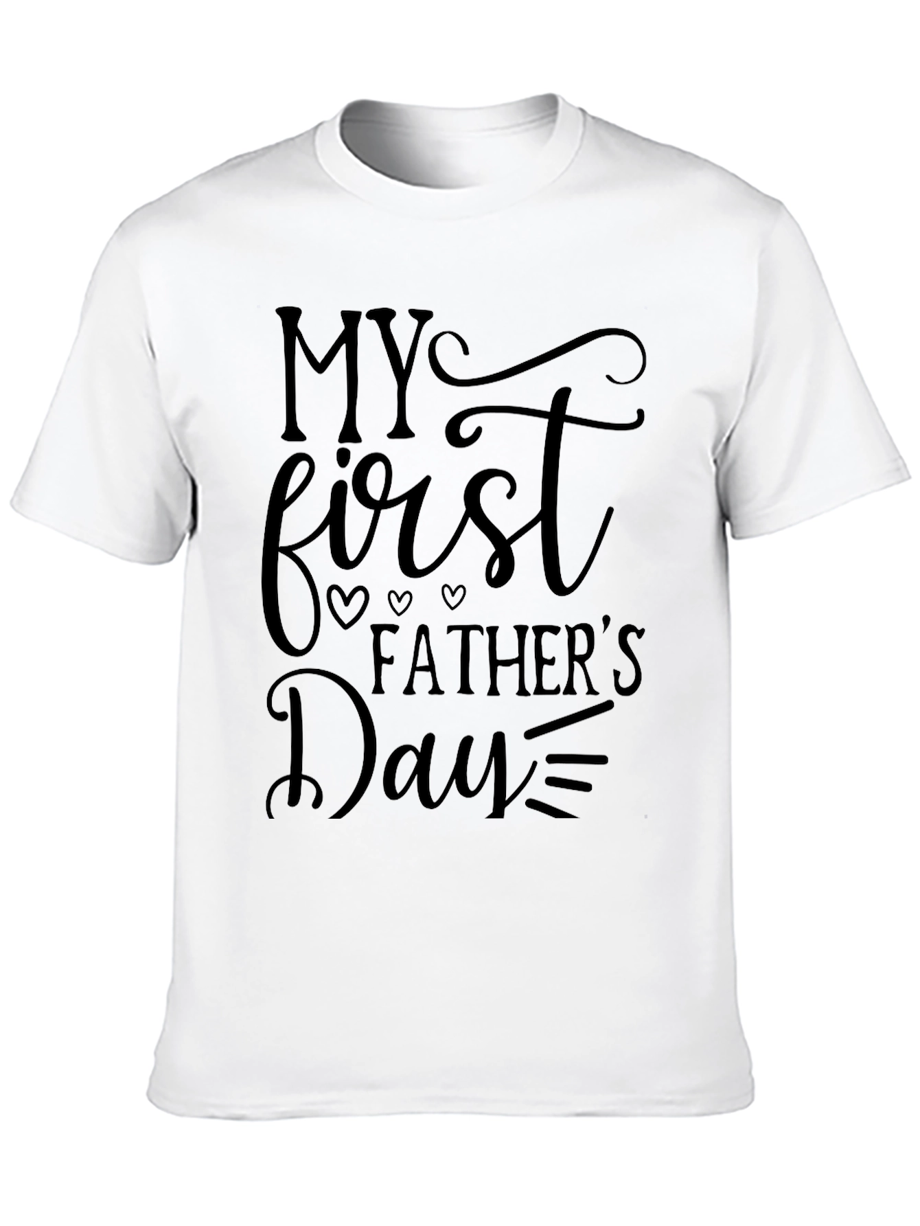 My First Fathers Day Black T-Shirt