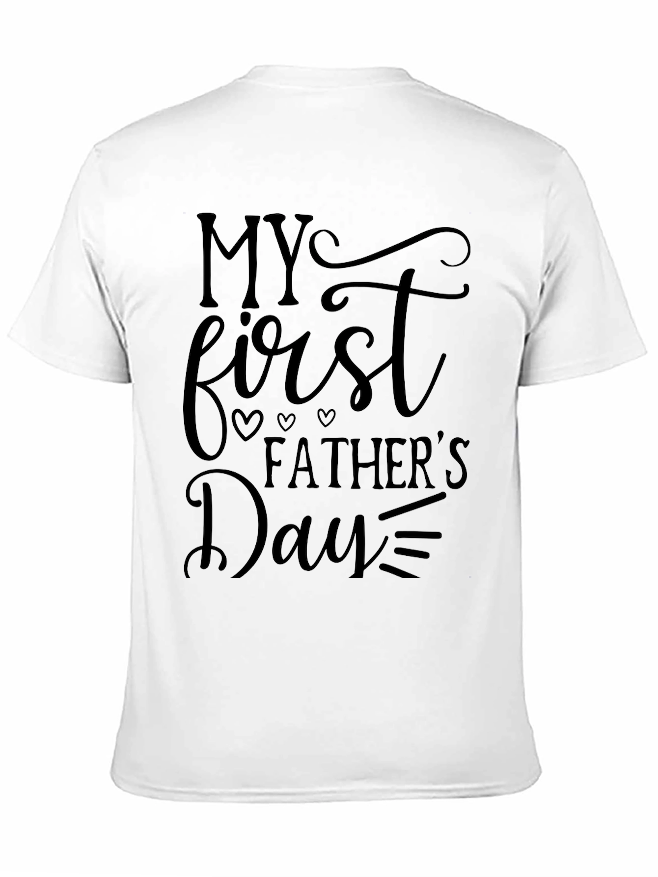 My First Fathers Day Black T-Shirt