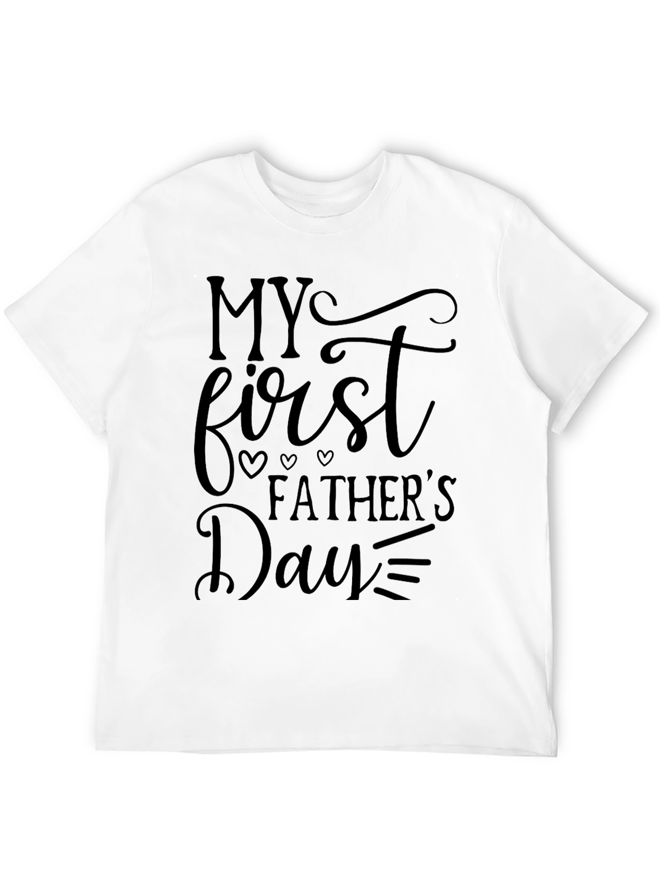 My First Fathers Day Black T-Shirt