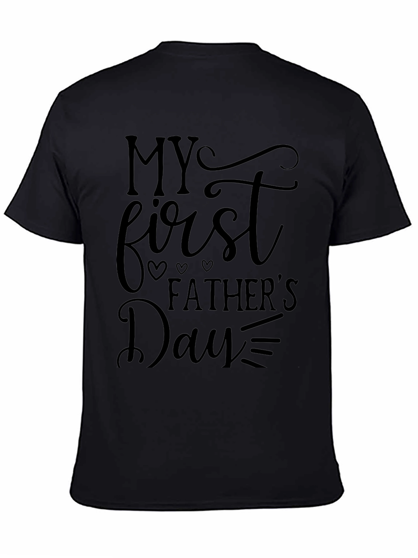 My First Fathers Day Black T-Shirt