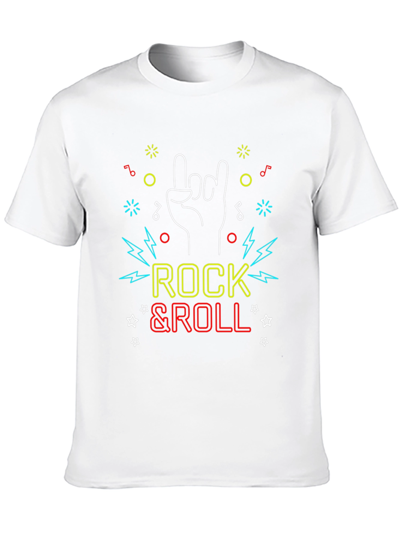 Rock & Roll Graphic Tee - Stylish Black T-Shirt