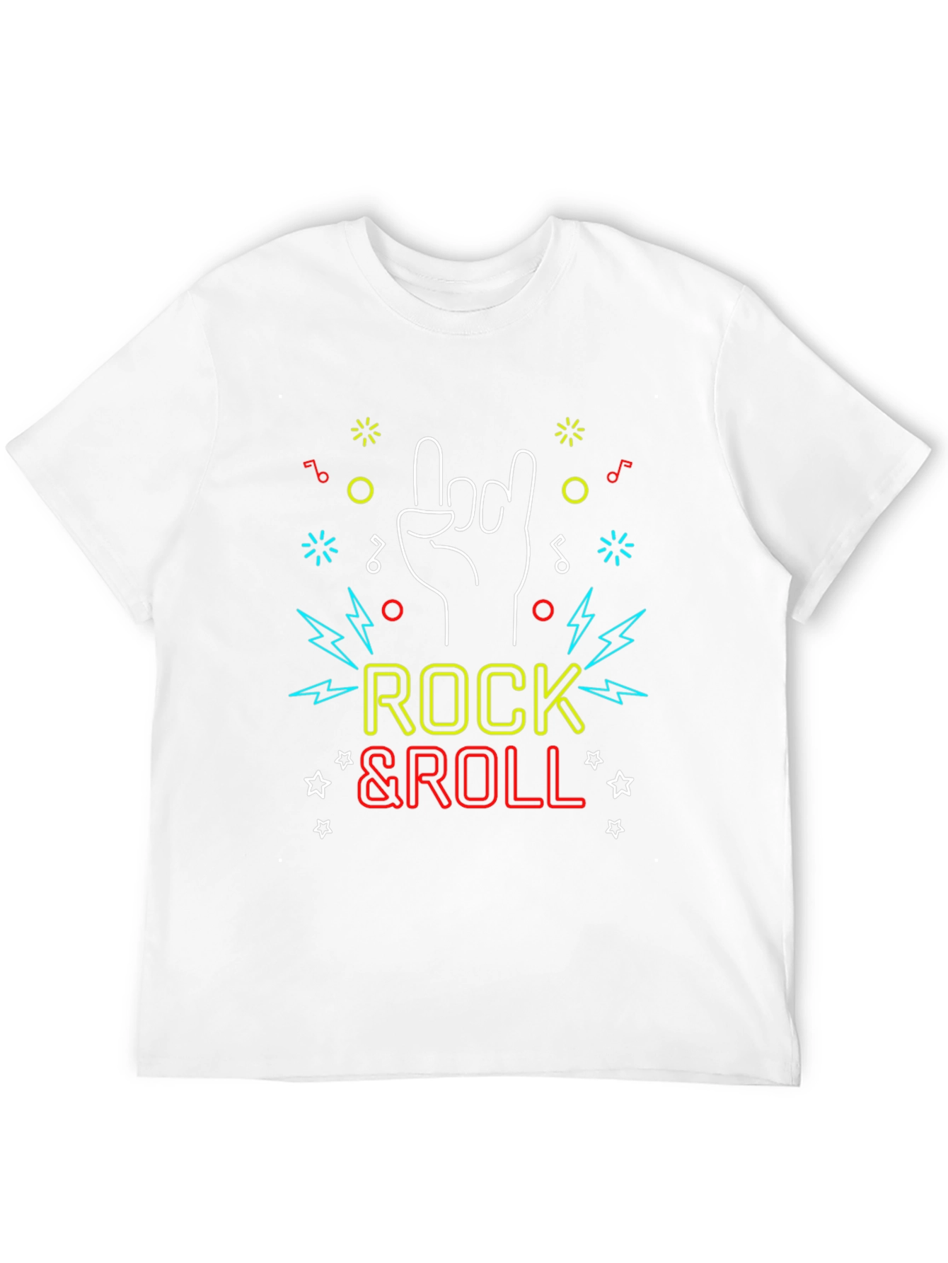 Rock & Roll Graphic Tee - Stylish Black T-Shirt