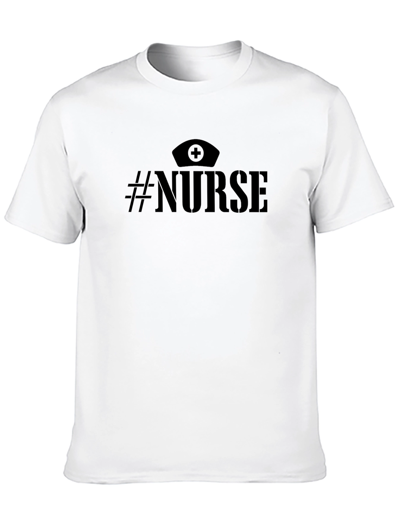 Nurse T-Shirt - Black Cotton Blend Casual Tee