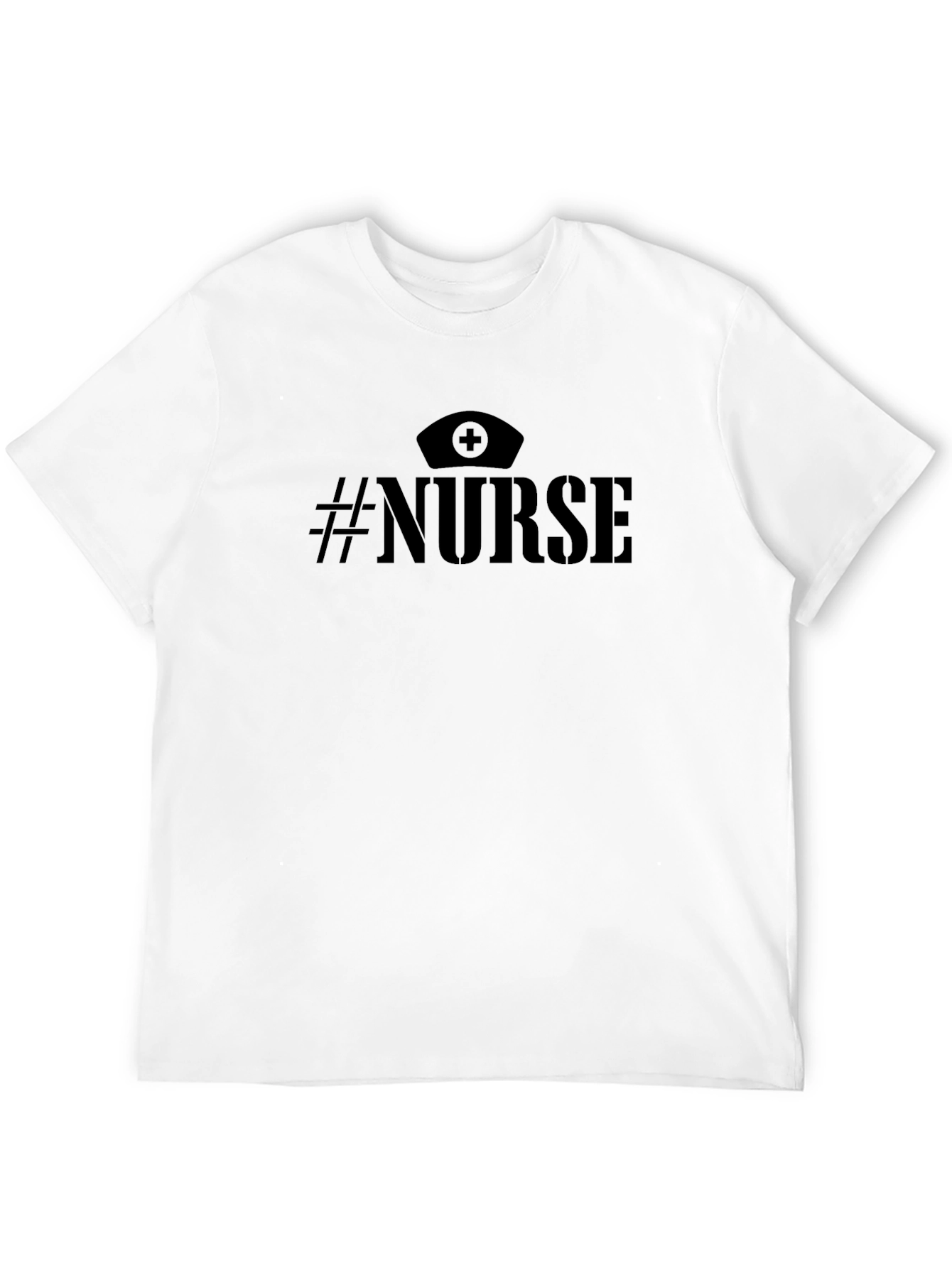 Nurse T-Shirt - Black Cotton Blend Casual Tee