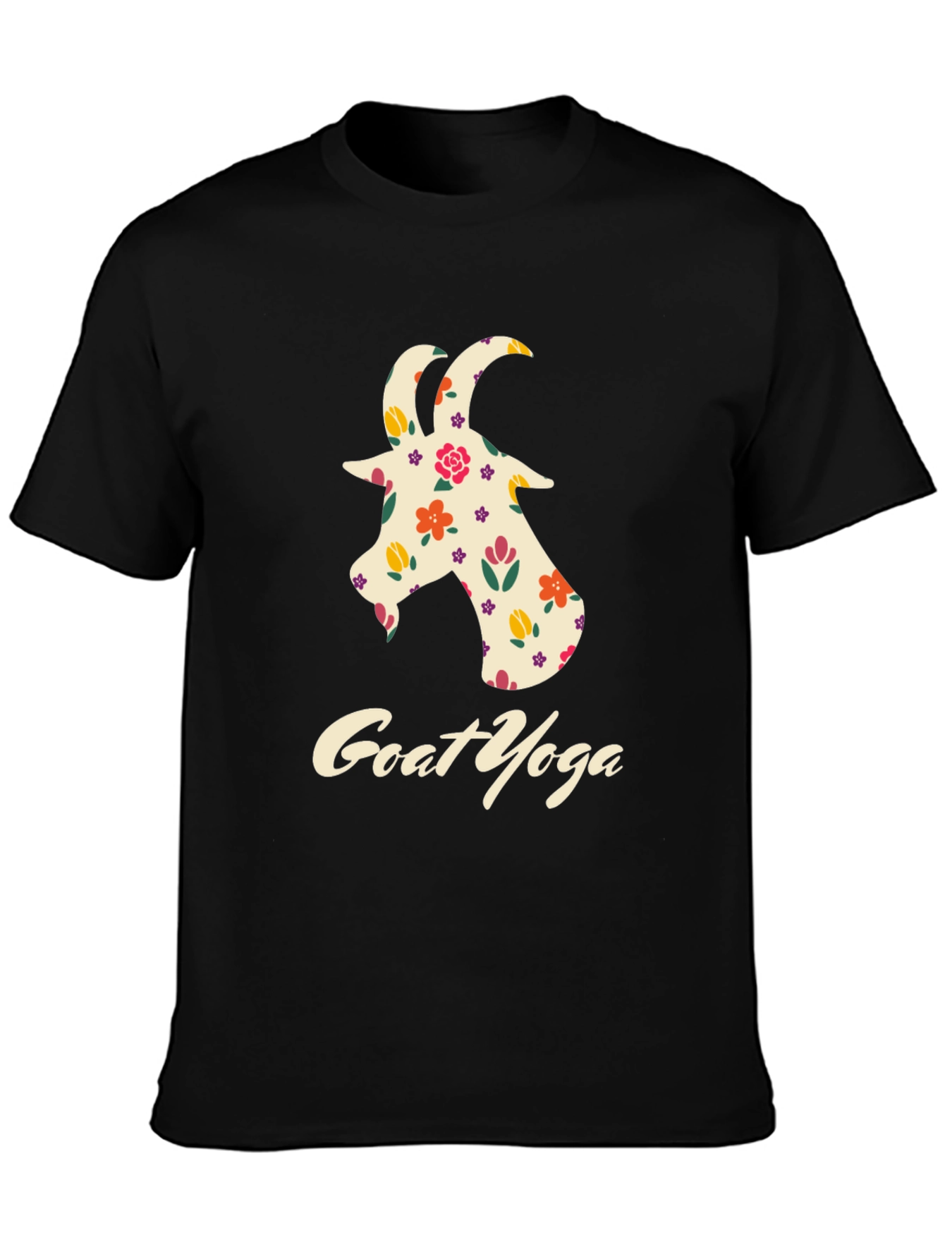 Floral Goat Yoga Graphic Tee