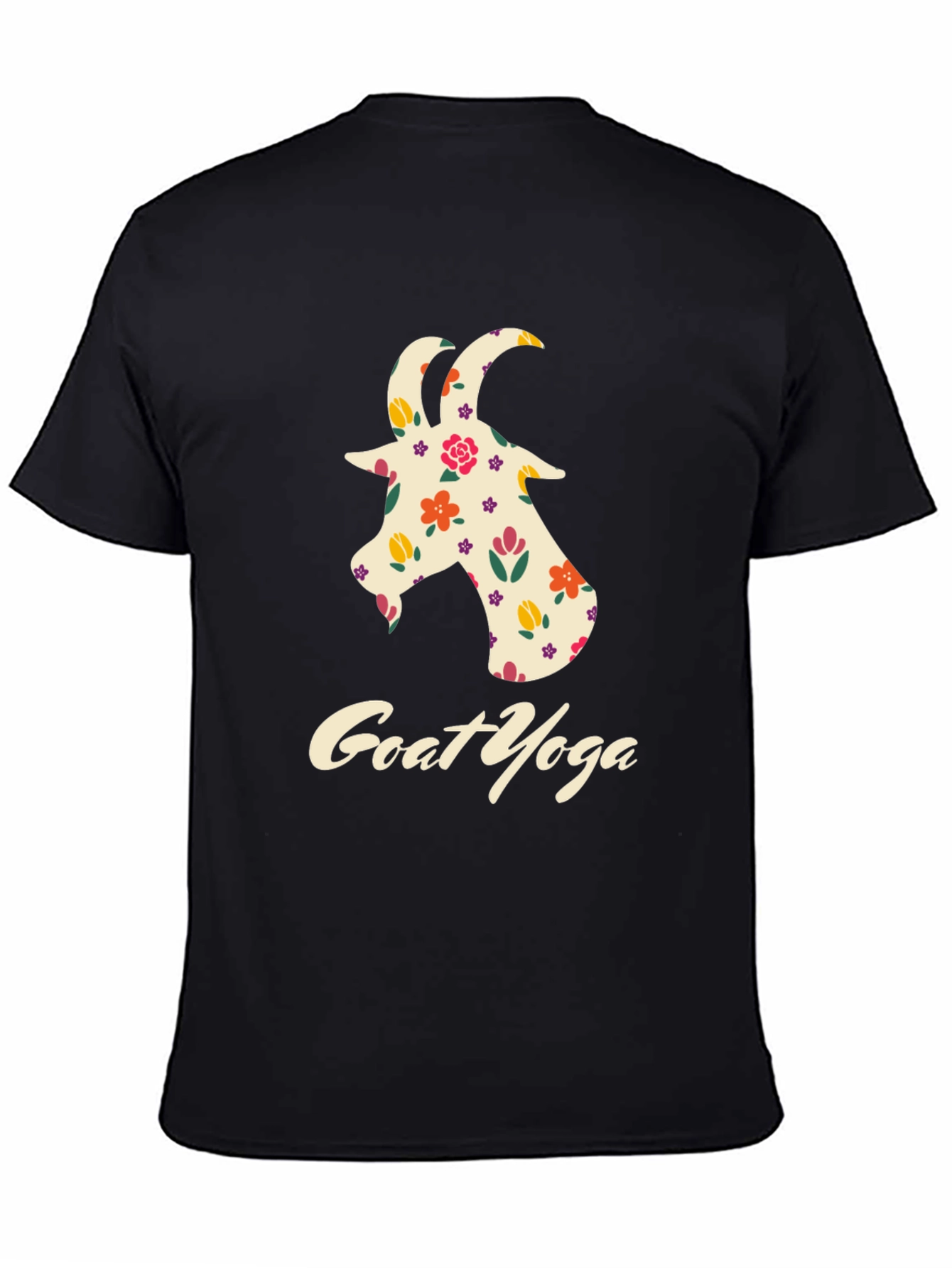 Floral Goat Yoga Graphic Tee