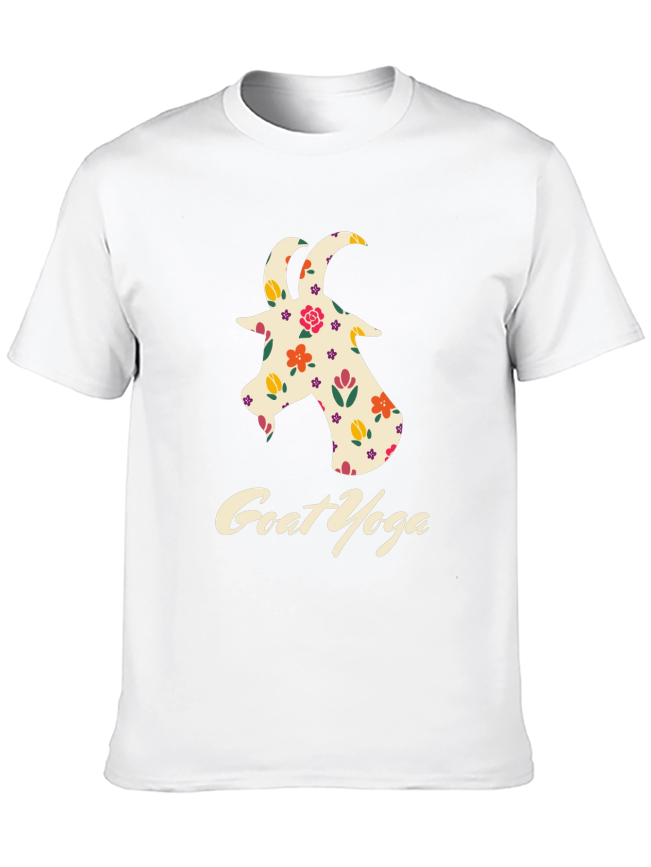 Floral Goat Yoga Graphic Tee