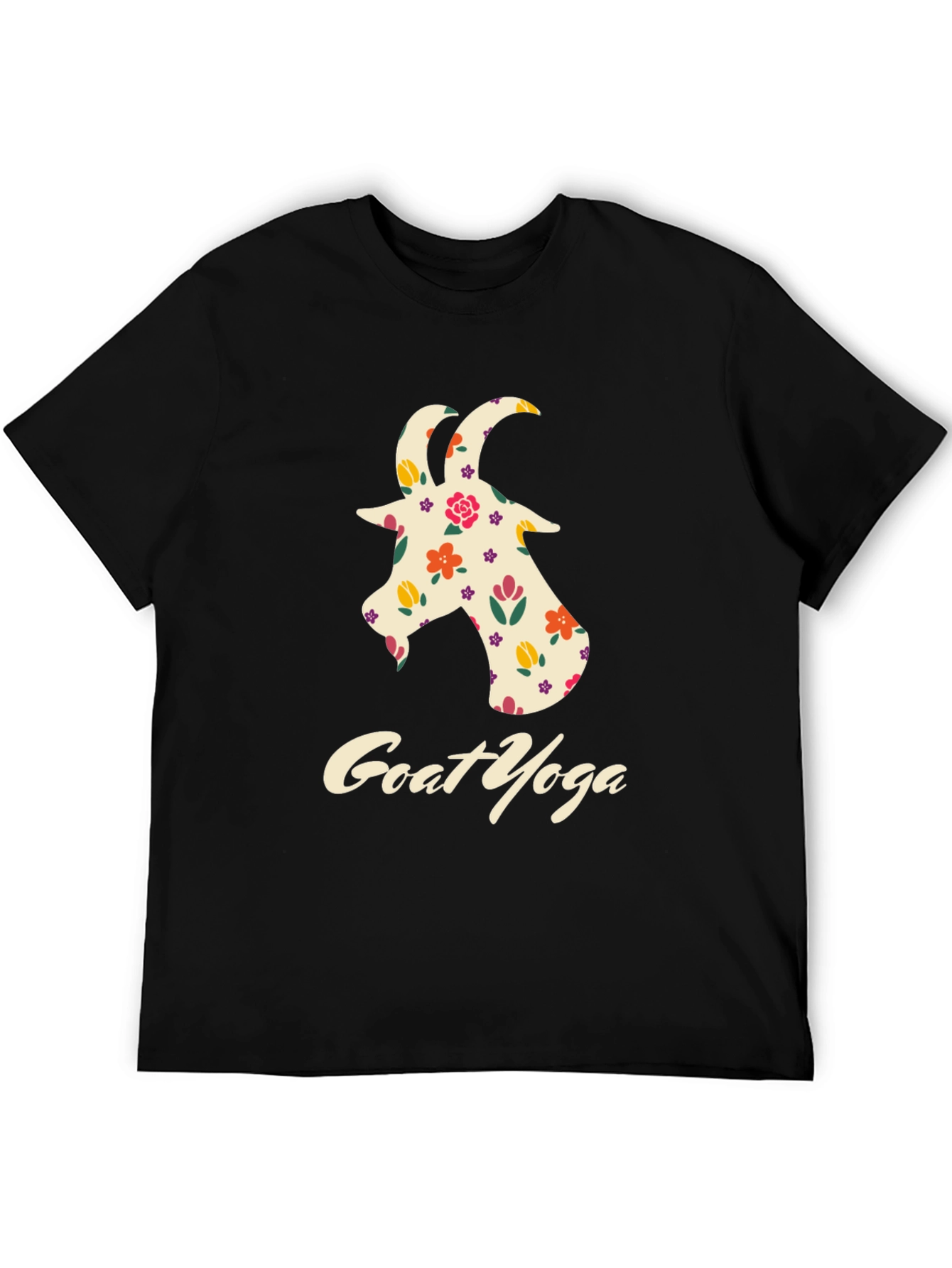 Floral Goat Yoga Graphic Tee