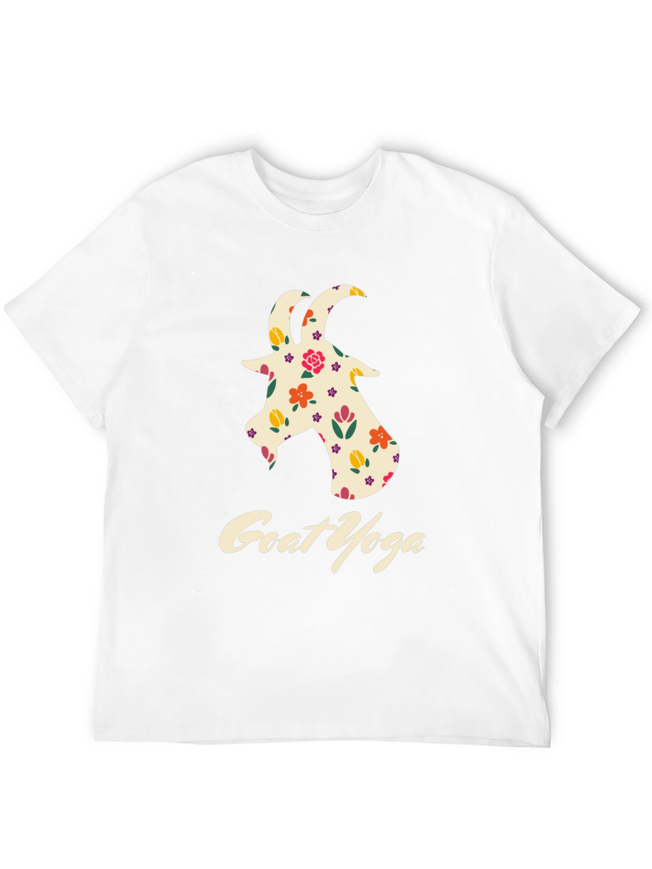 Floral Goat Yoga Graphic Tee