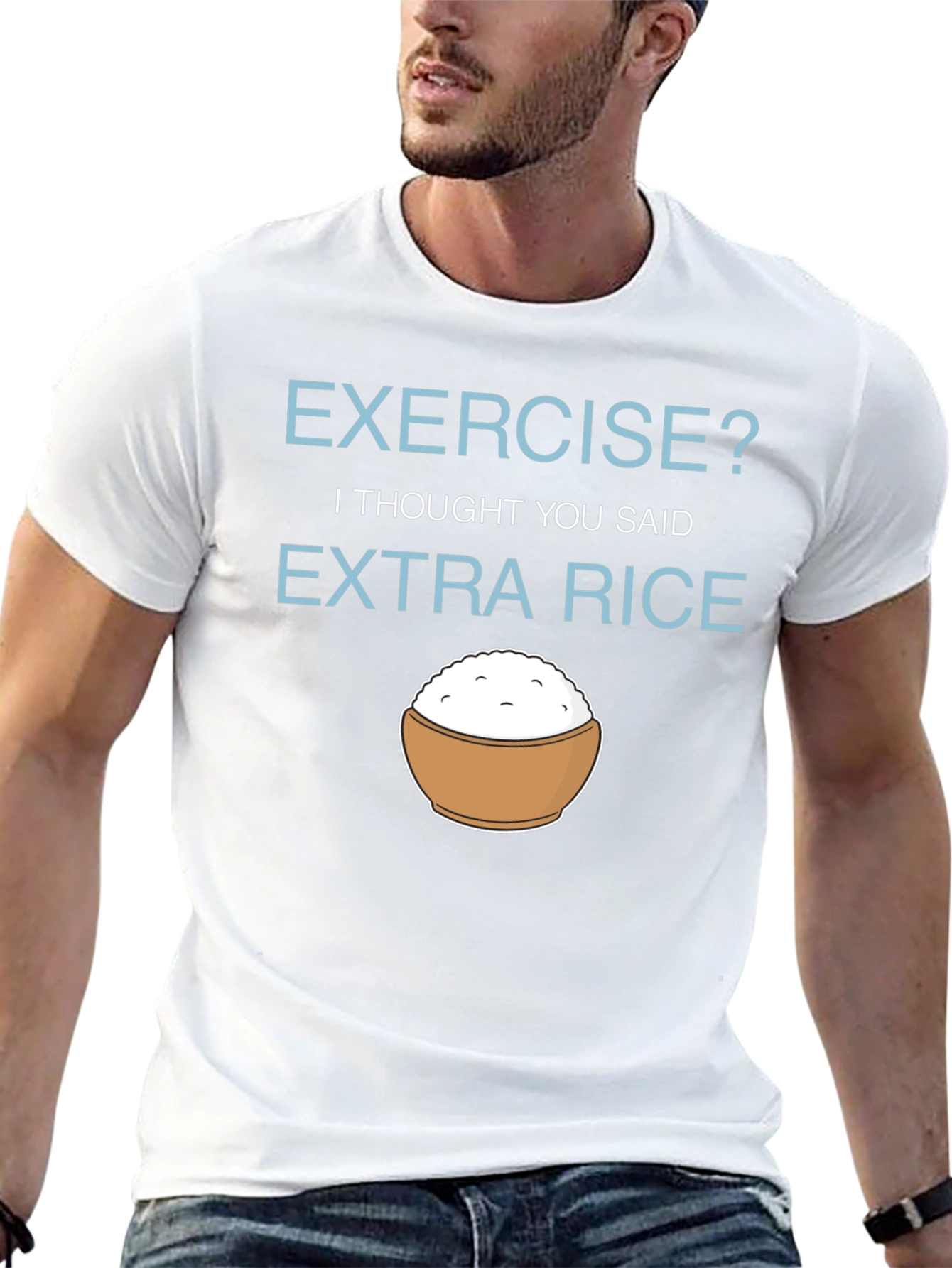 Extra Rice Funny Graphic T-Shirt