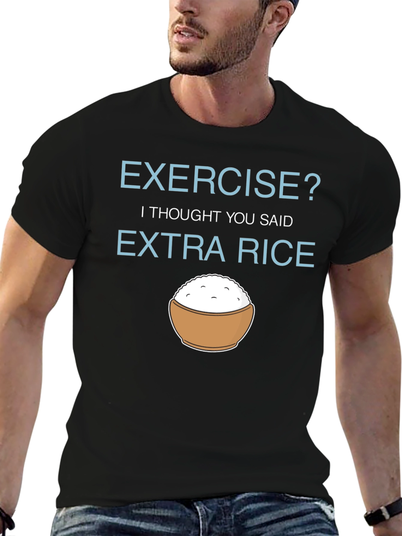 Extra Rice Funny Graphic T-Shirt