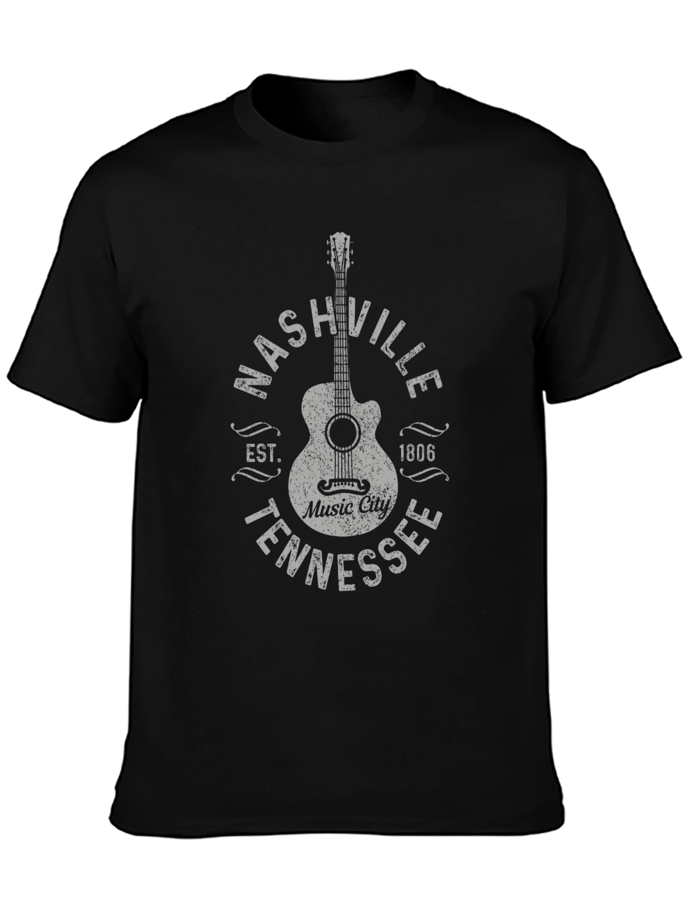 Nashville Tennessee Music City Guitar T-Shirt