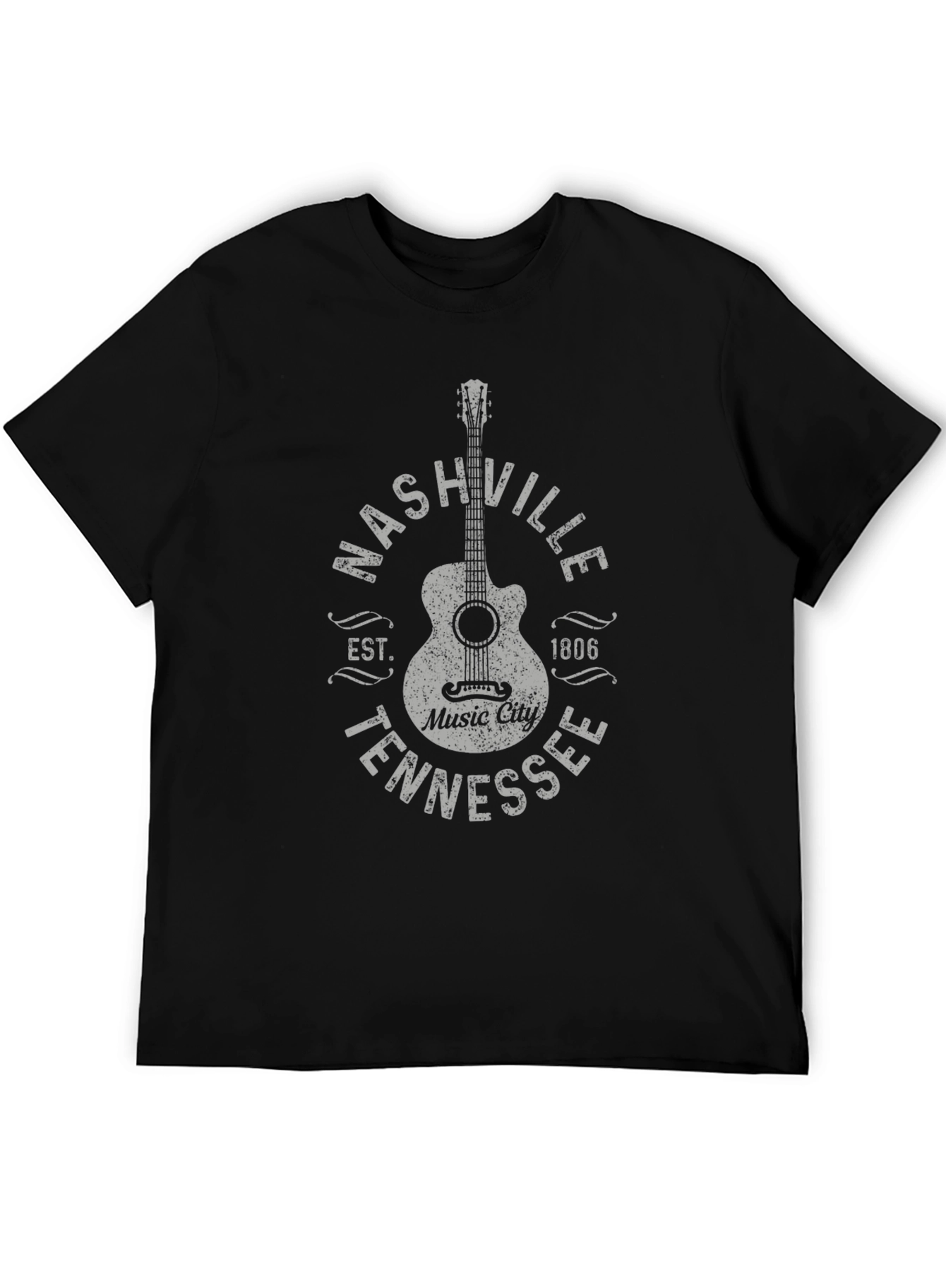 Nashville Tennessee Music City Guitar T-Shirt