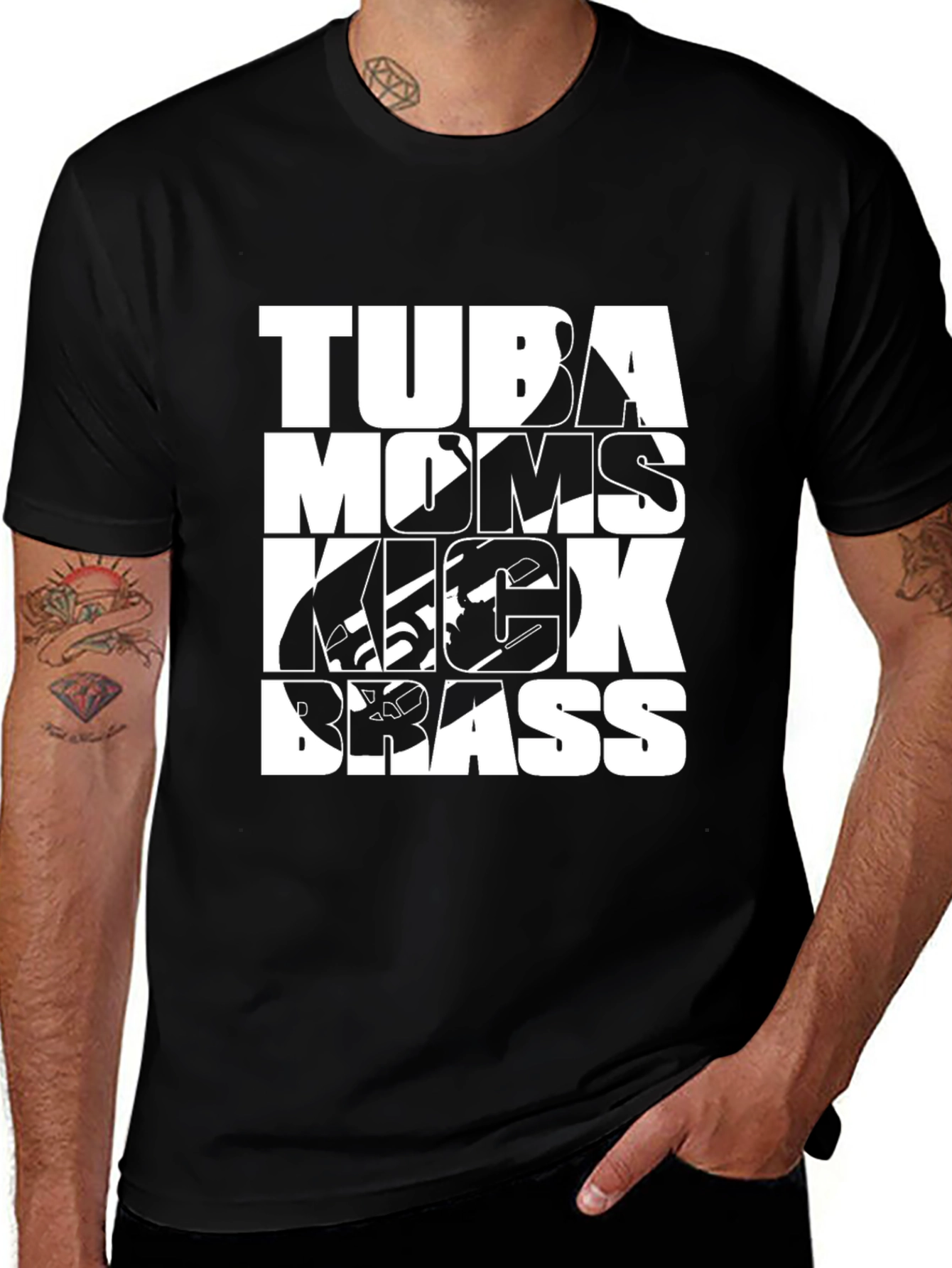 Tuba Moms Kick Brass Graphic Tee