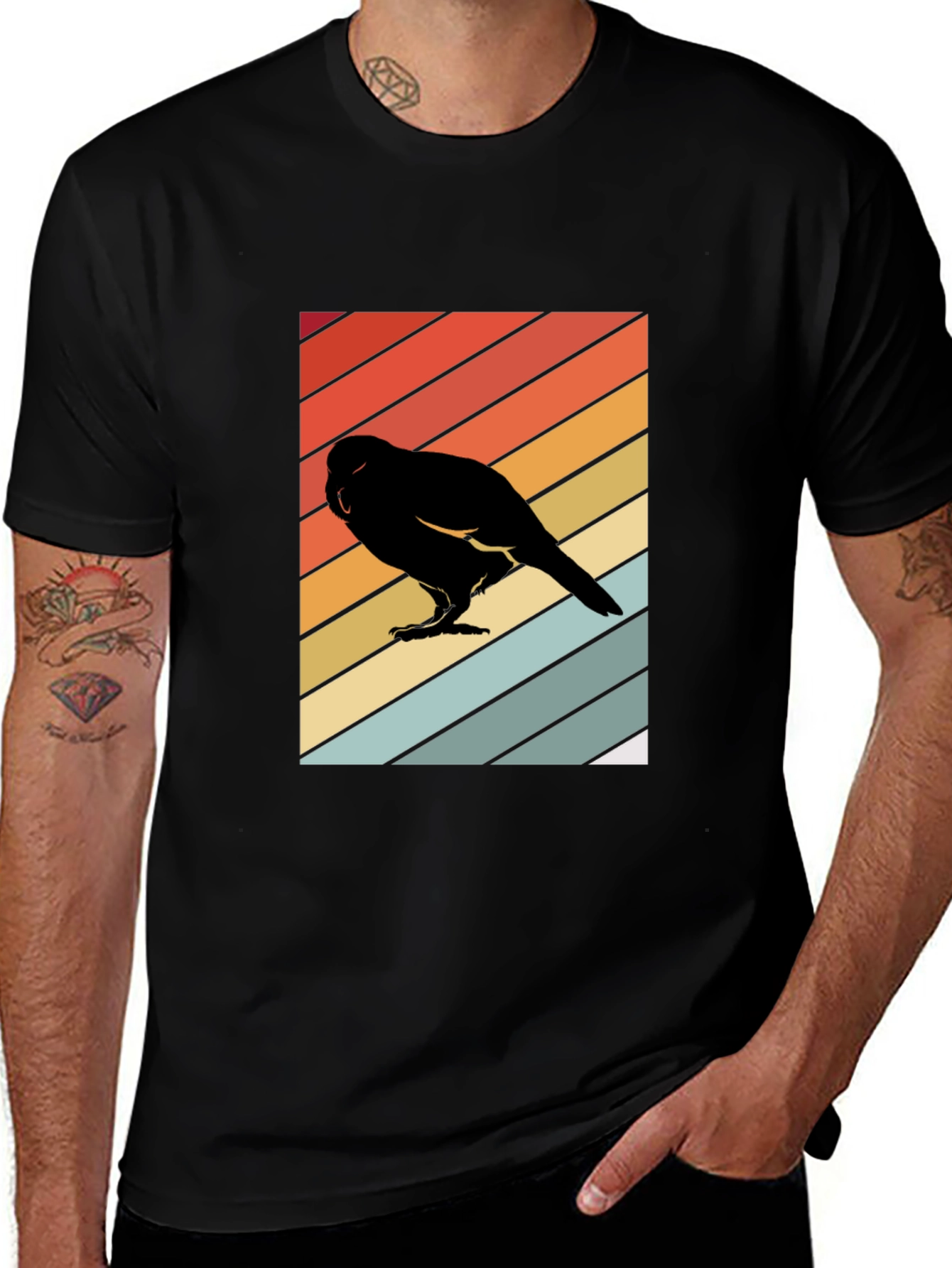 Retro Bird Silhouette T-Shirt