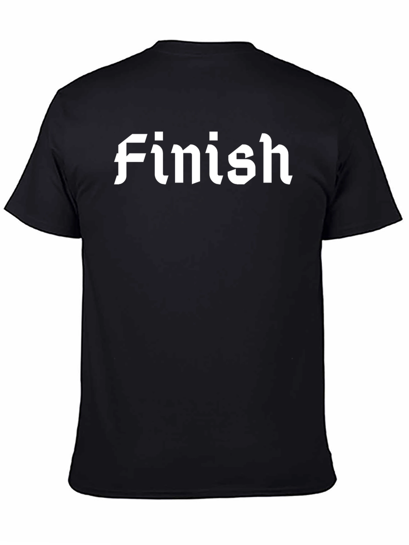 Finish Line T-Shirt - Black Cotton Tee