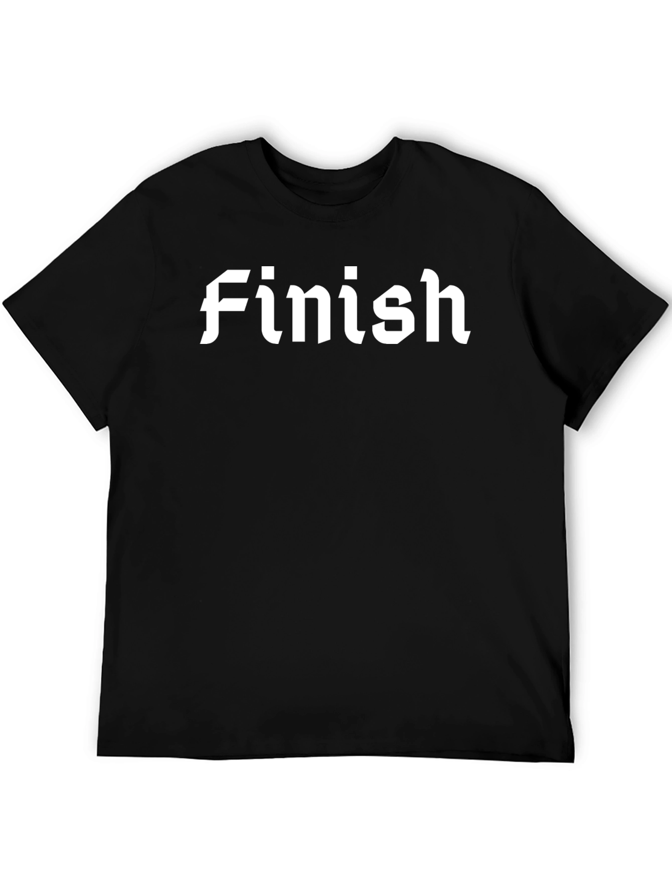 Finish Line T-Shirt - Black Cotton Tee