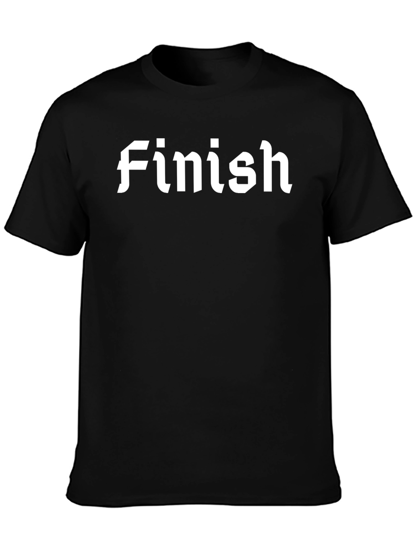 Finish Line T-Shirt - Black Cotton Tee