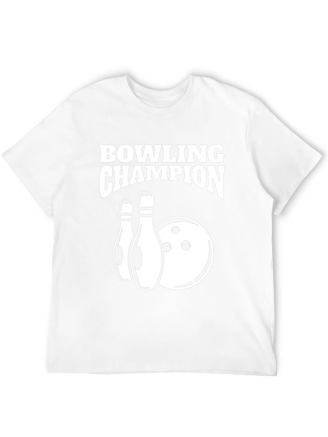 Bowling Champion Black Graphic T-Shirt