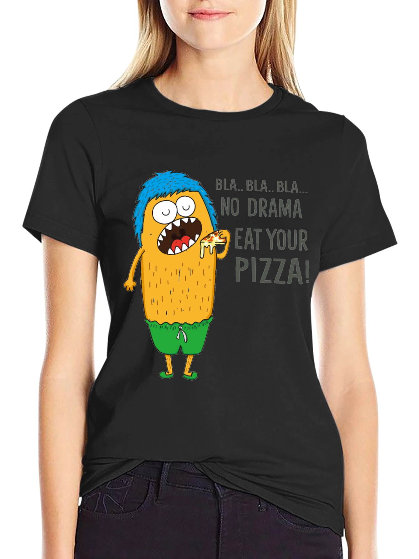 Eat Your Pizza T-Shirt - Funny Graphic Tee