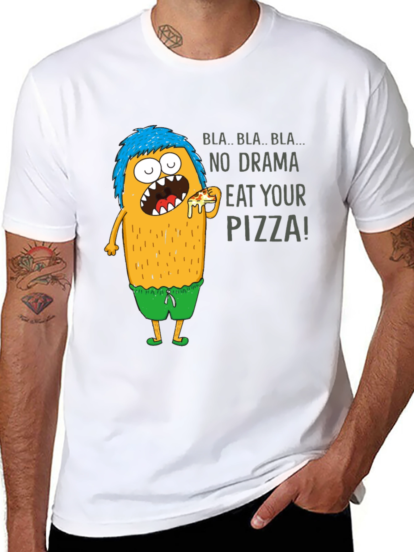 Eat Your Pizza T-Shirt - Funny Graphic Tee