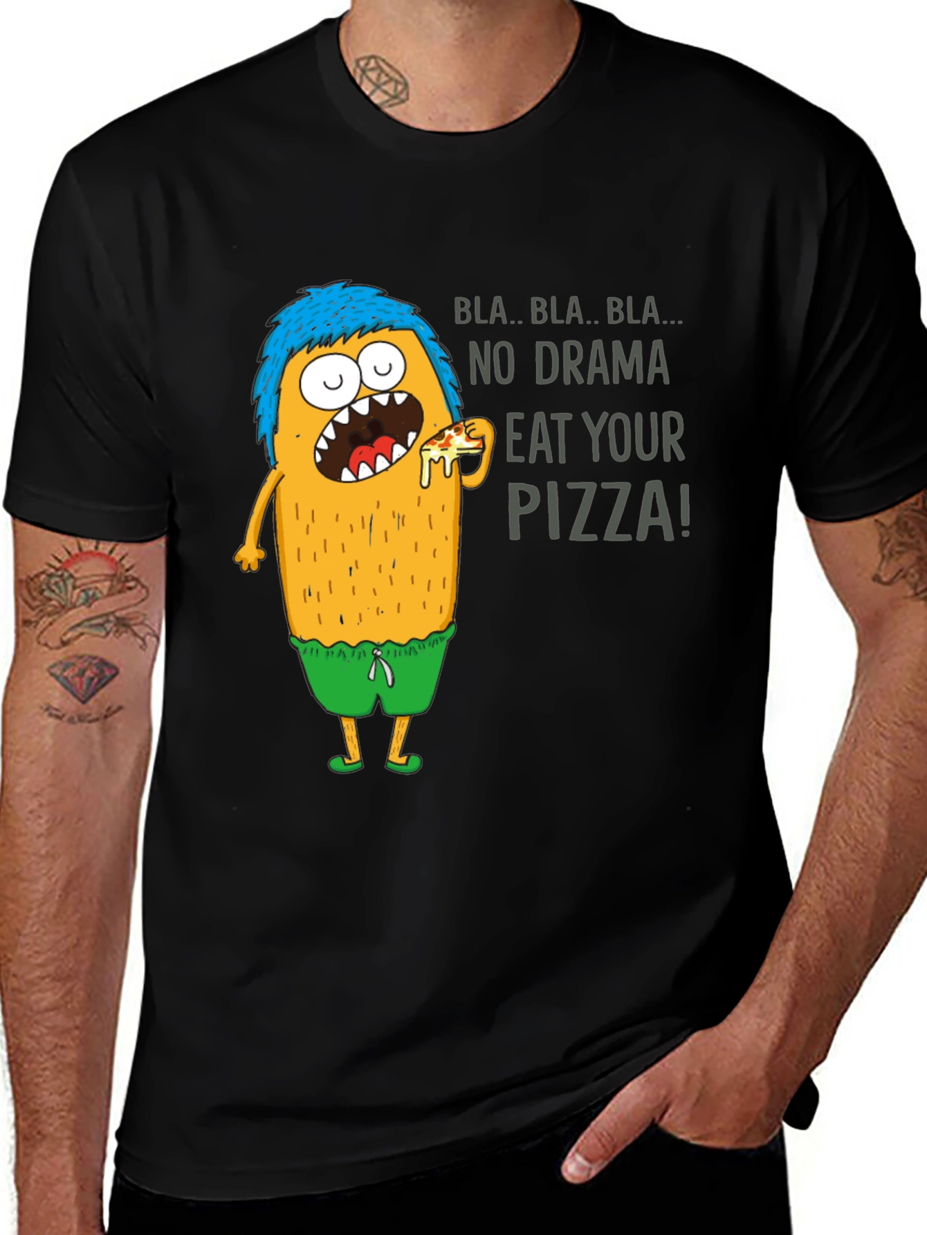 Eat Your Pizza T-Shirt - Funny Graphic Tee