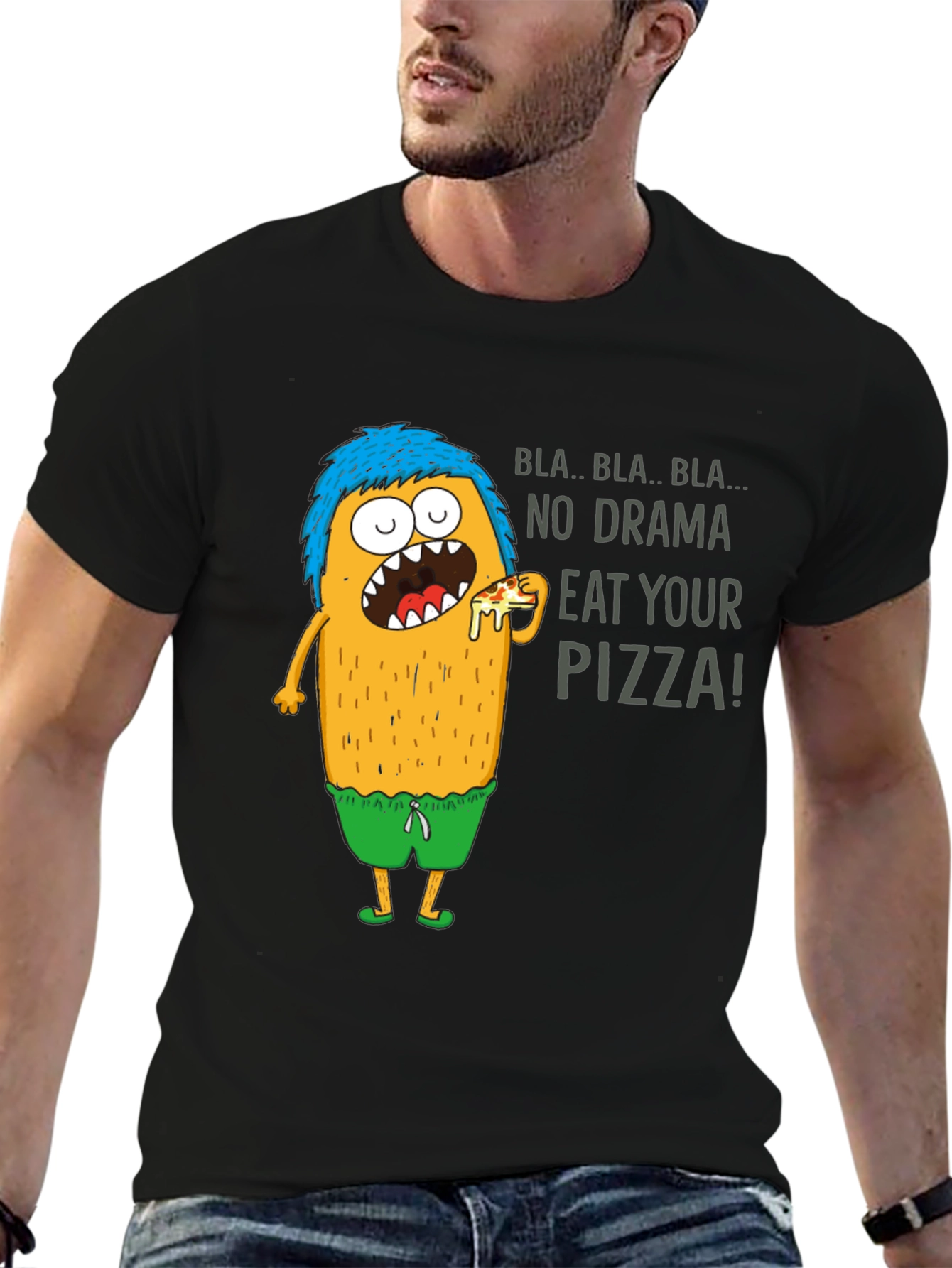 Eat Your Pizza T-Shirt - Funny Graphic Tee