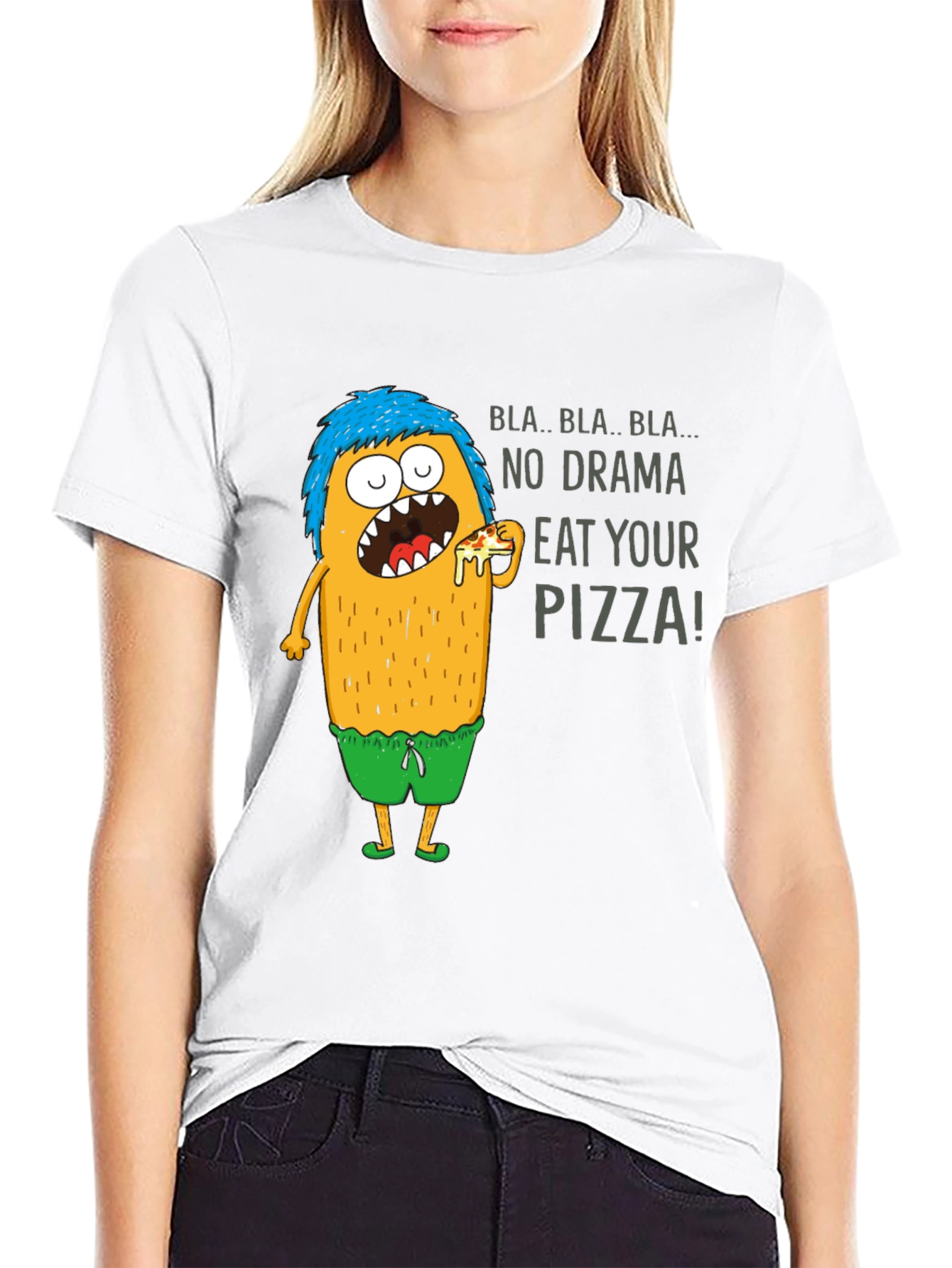 Eat Your Pizza T-Shirt - Funny Graphic Tee
