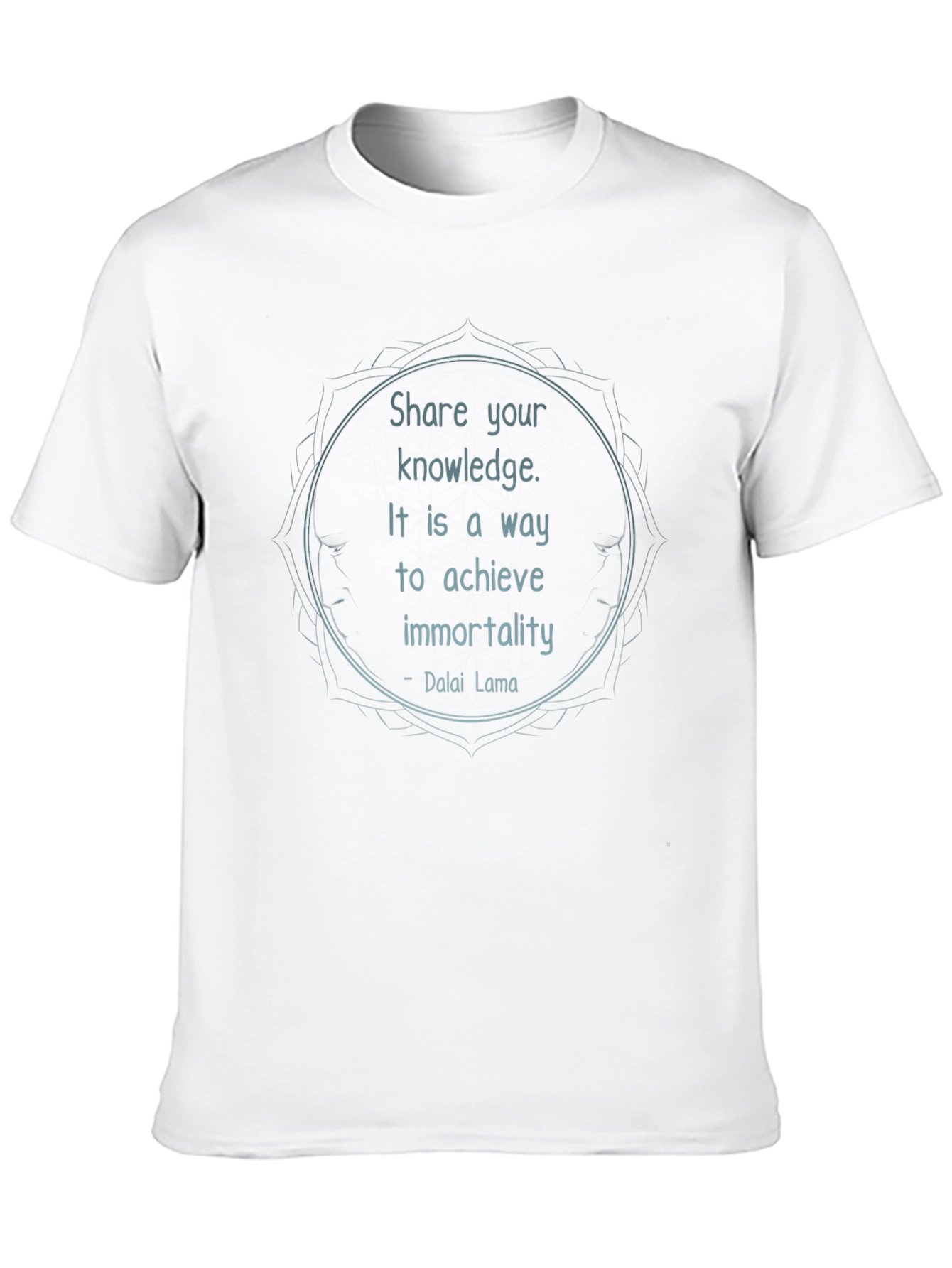 Share Knowledge Black T-Shirt - Dalai Lama Quote