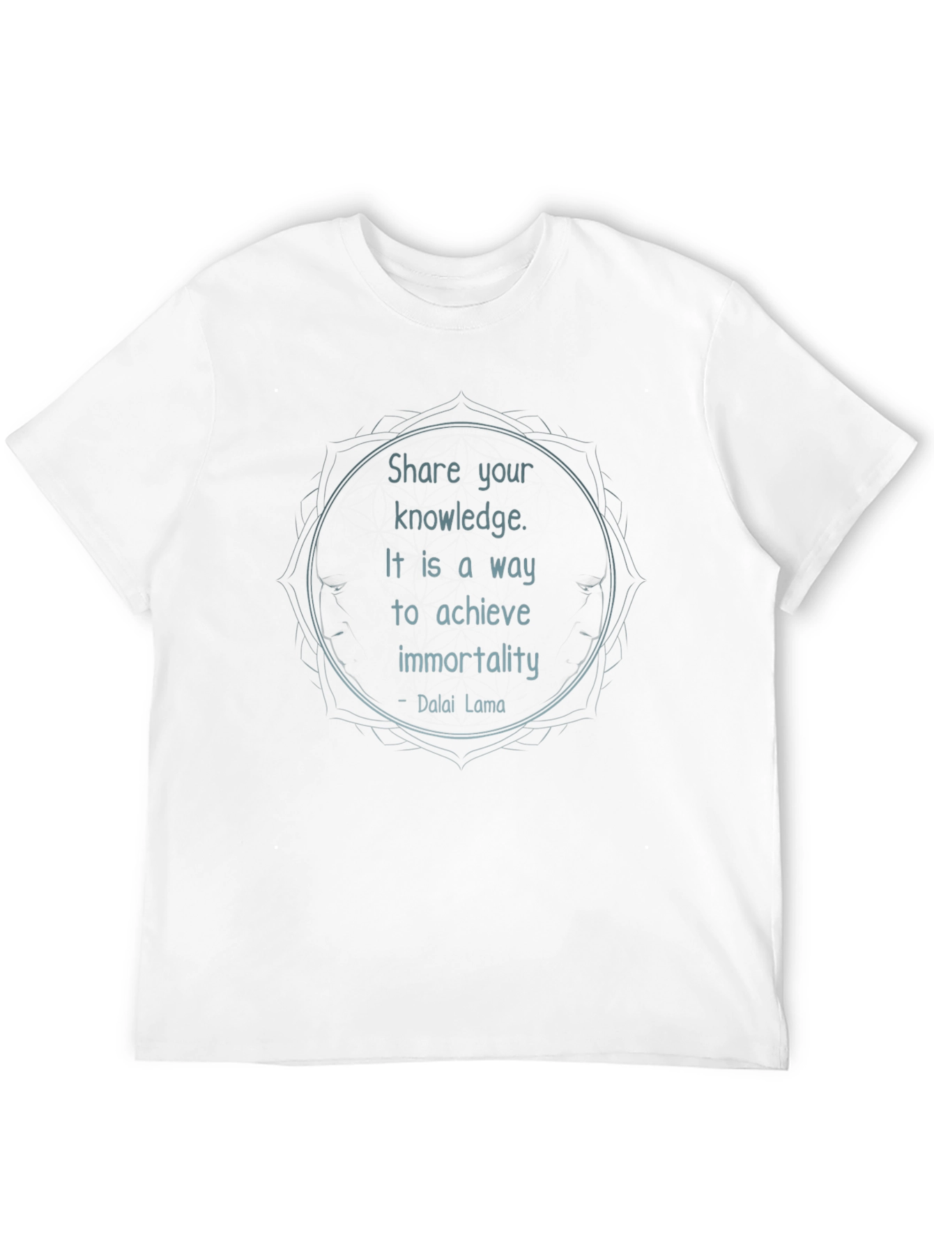Share Knowledge Black T-Shirt - Dalai Lama Quote