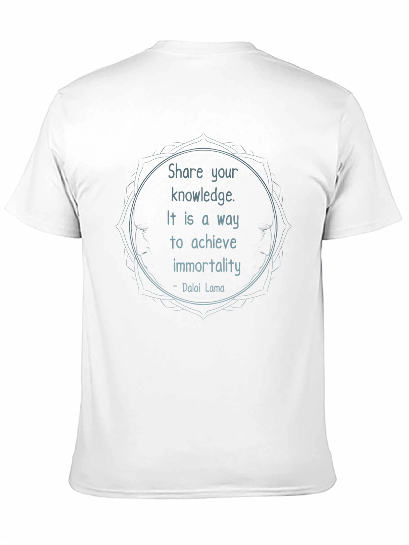 Share Knowledge Black T-Shirt - Dalai Lama Quote