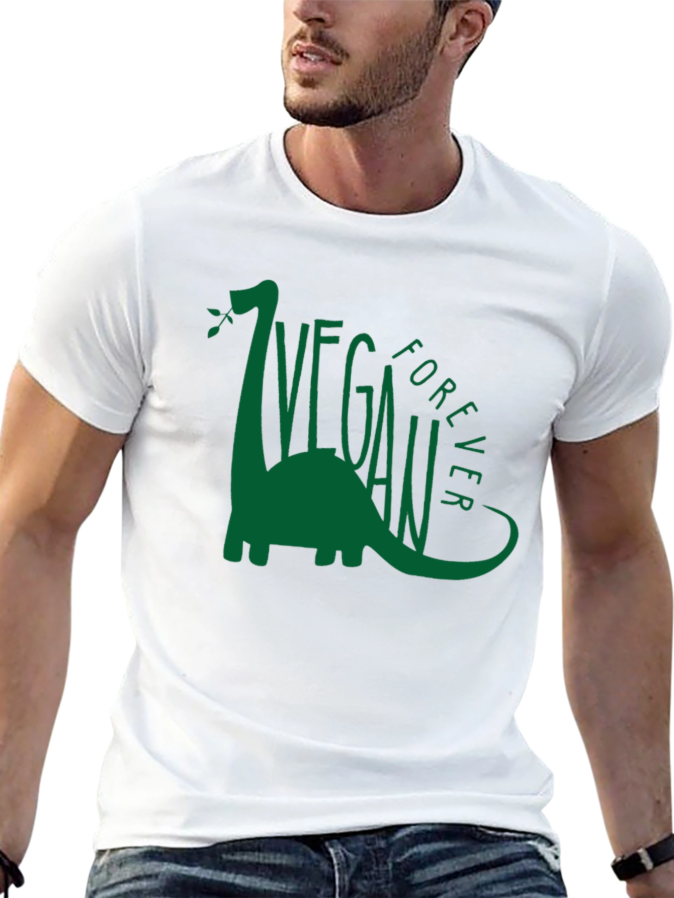 Vegan Forever Dinosaur Graphic Tee