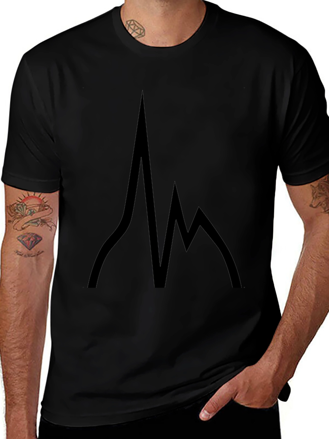 Modern Peak Design Black T-Shirt