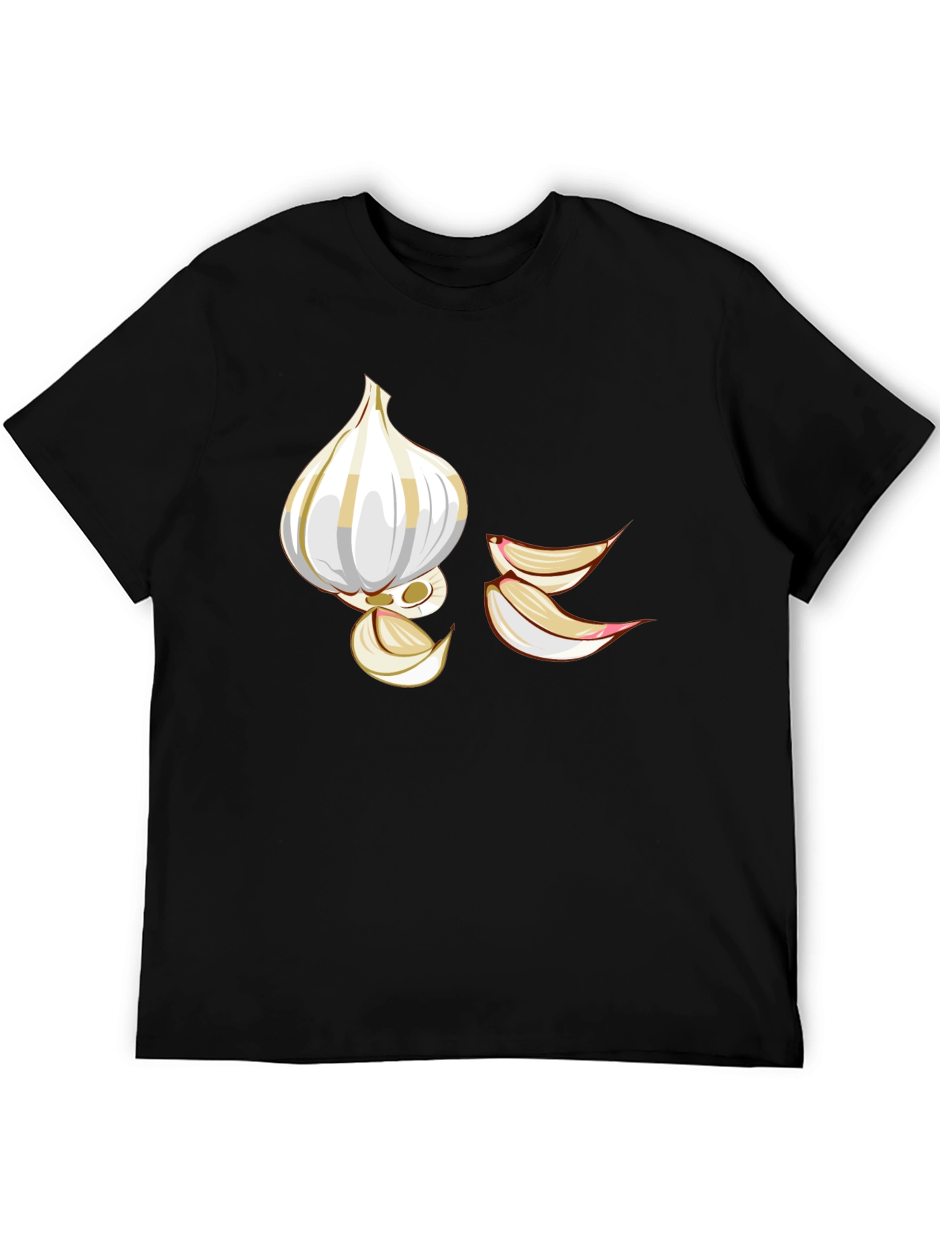 Garlic Graphic Tee - Black Cotton T-Shirt