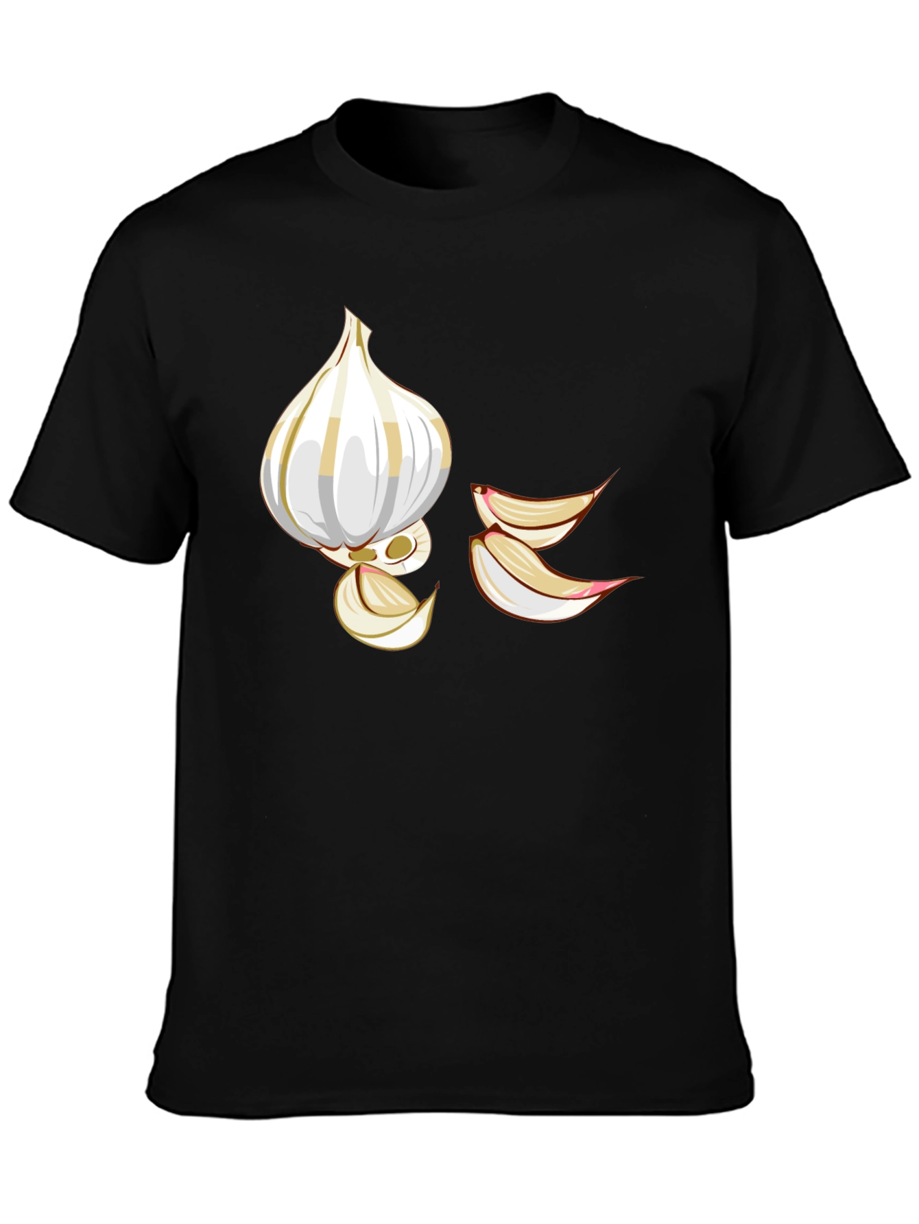 Garlic Graphic Tee - Black Cotton T-Shirt