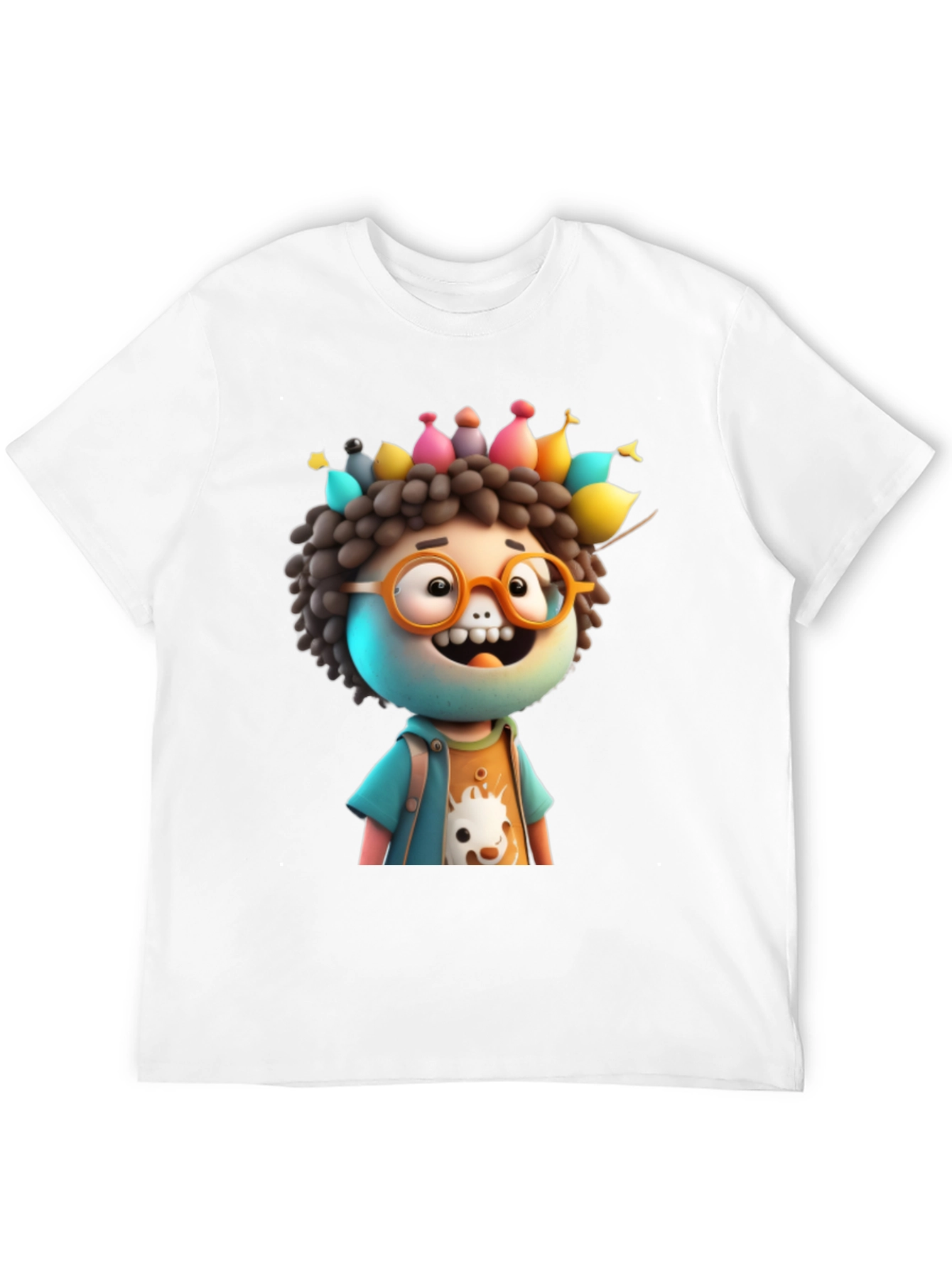 Cartoon Character Graphic Black T-Shirt