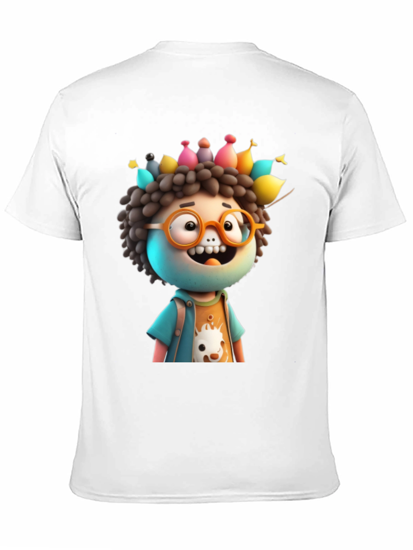 Cartoon Character Graphic Black T-Shirt
