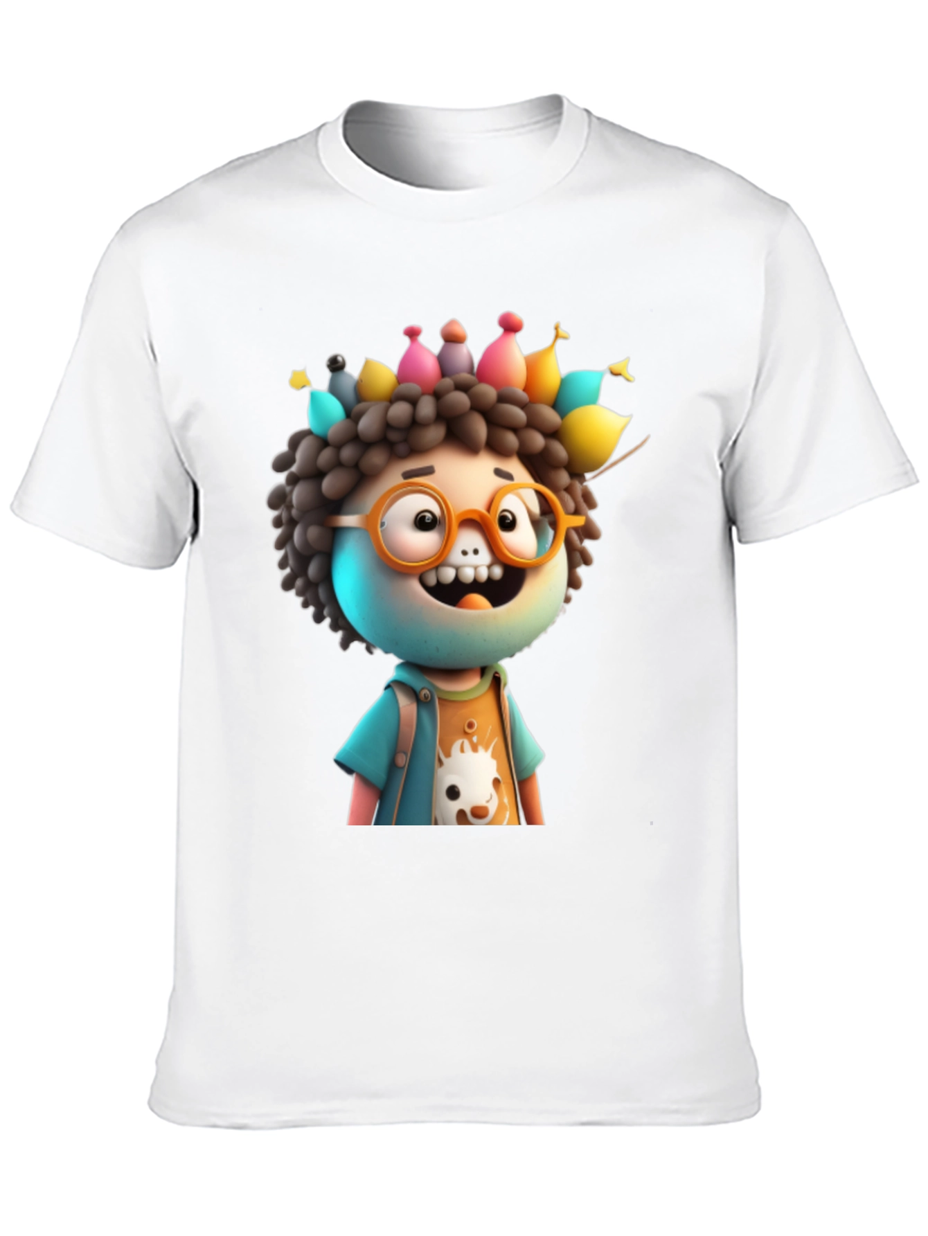 Cartoon Character Graphic Black T-Shirt