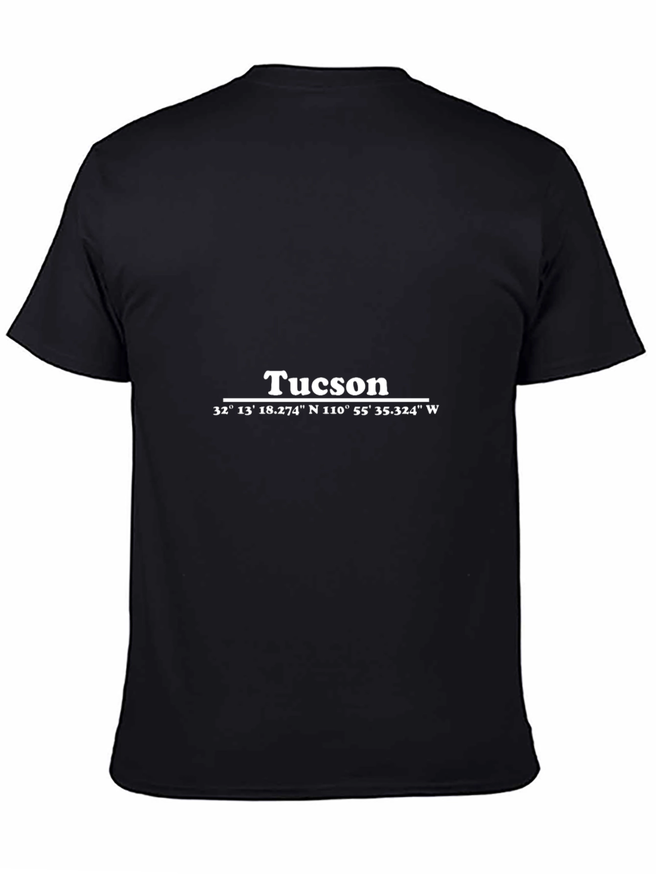 Tucson Coordinates Graphic Black T-Shirt