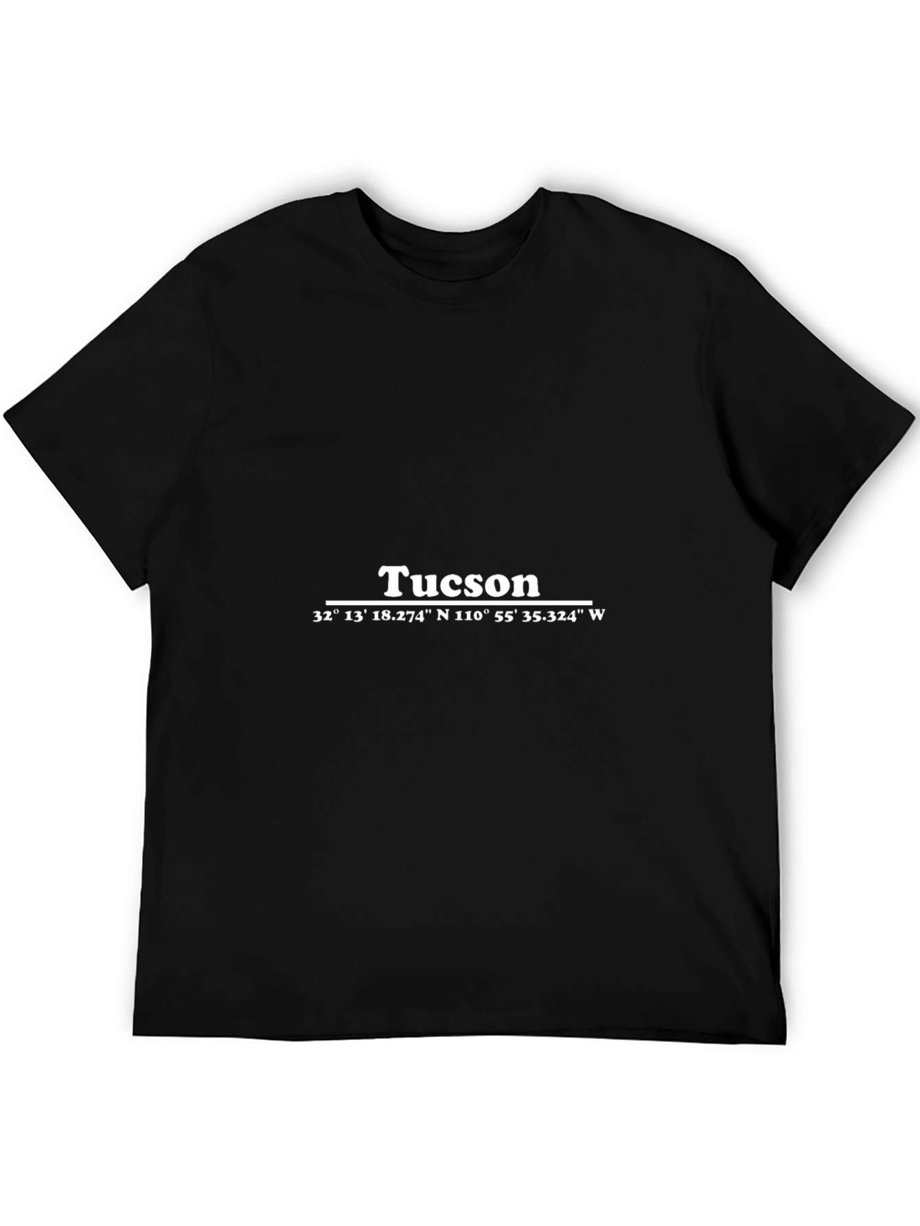 Tucson Coordinates Graphic Black T-Shirt