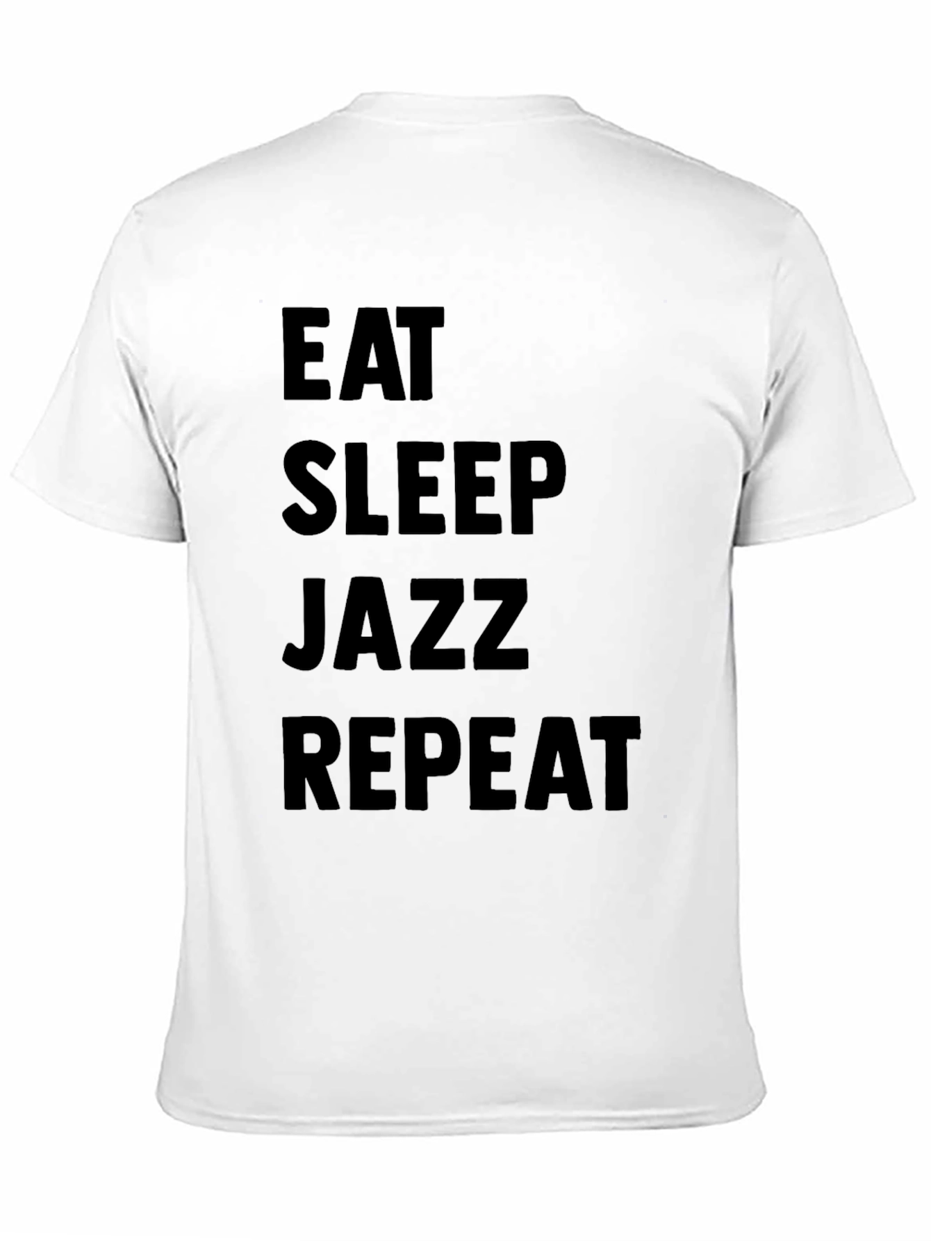 Eat Sleep Jazz Repeat Black Graphic T-Shirt