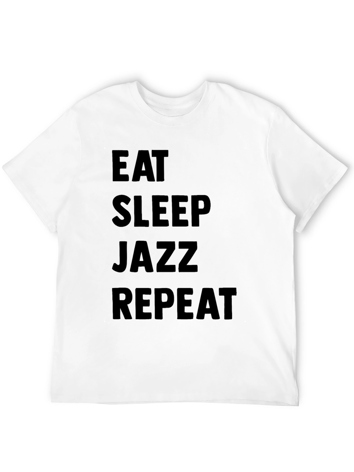 Eat Sleep Jazz Repeat Black Graphic T-Shirt