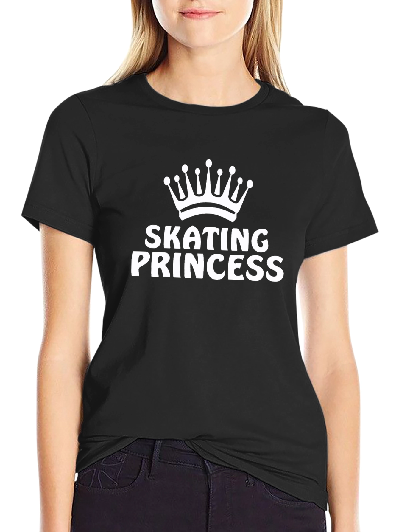 Skating Princess Graphic Tee - Black T-Shirt
