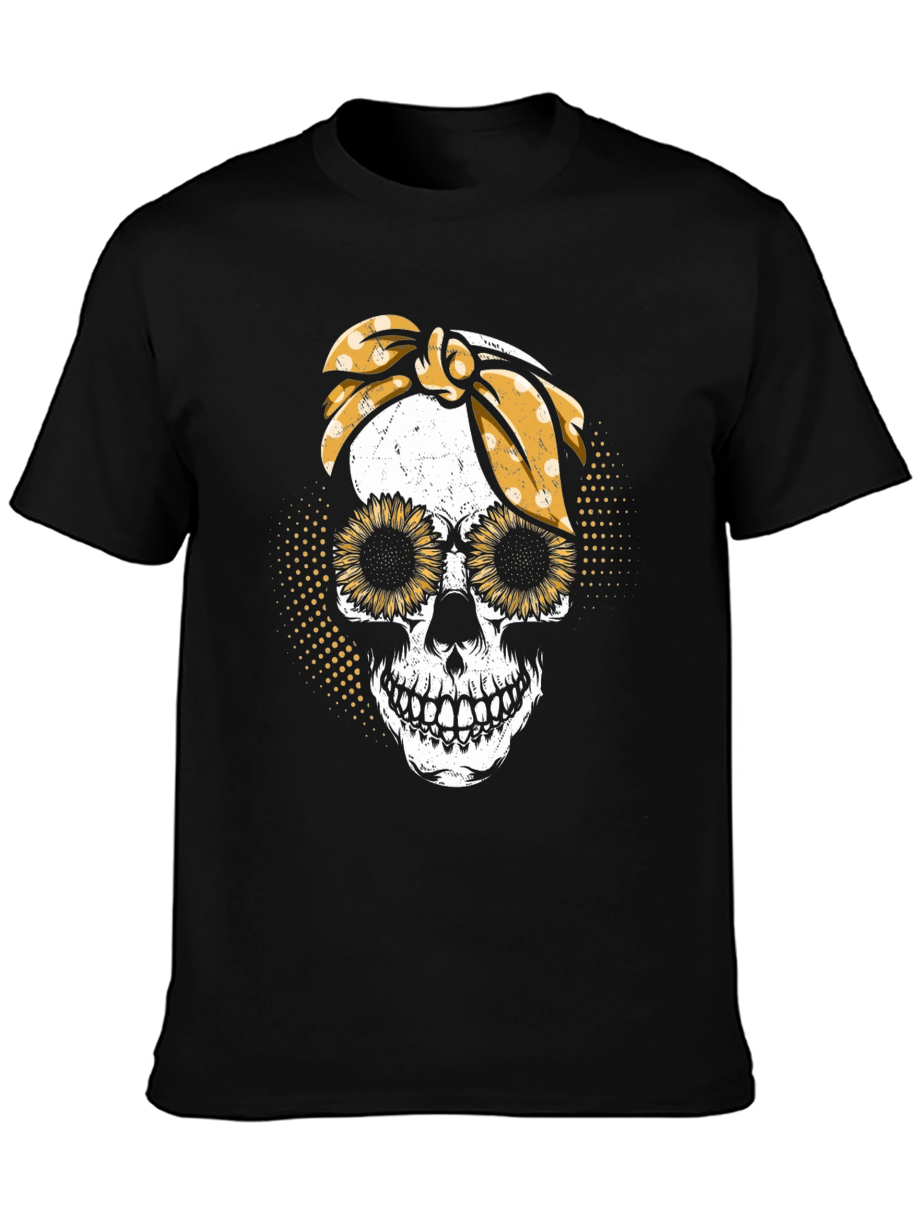 Sunflower Skull Graphic T-Shirt